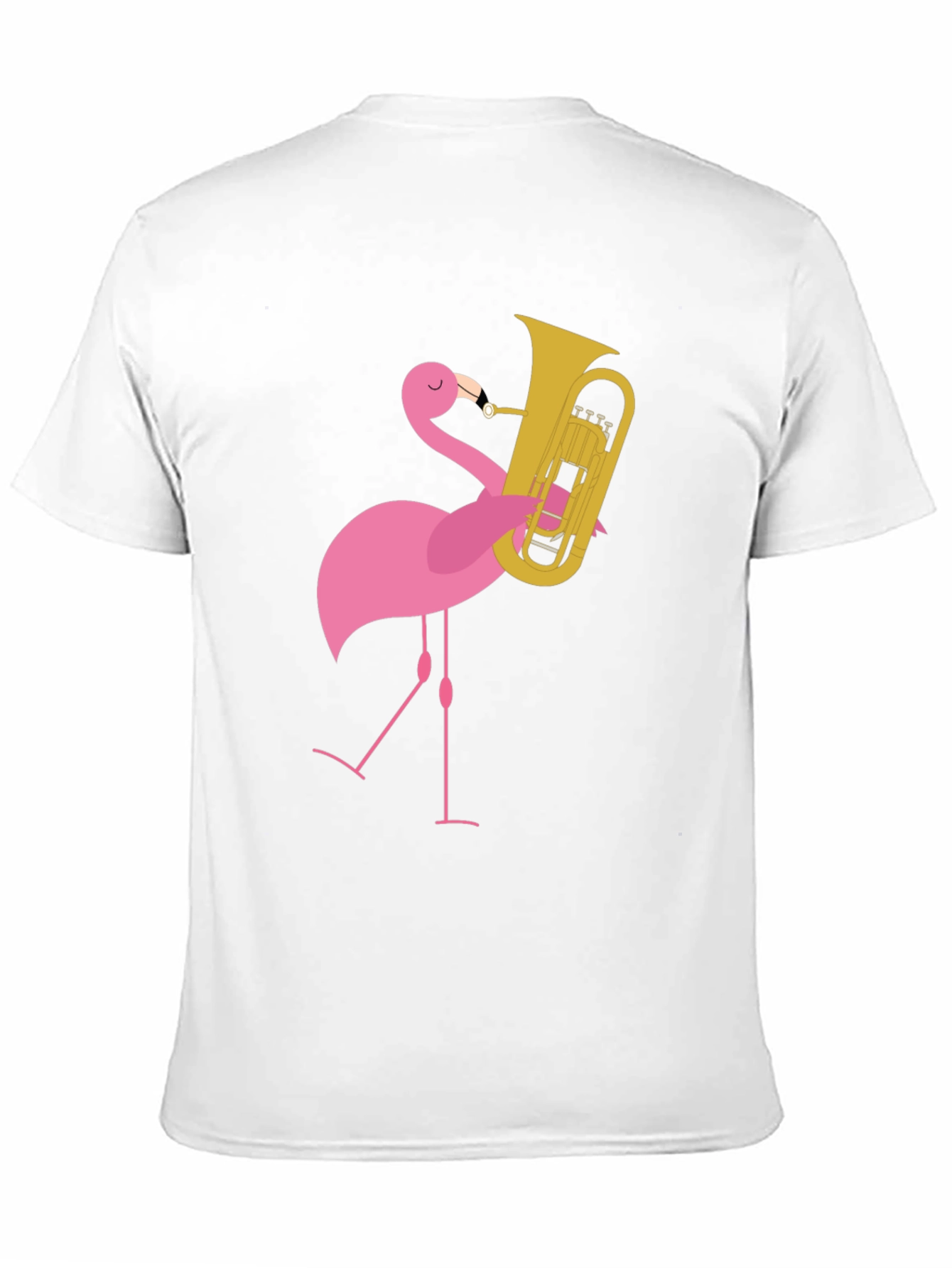 Flamingo Tuba Player Graphic Tee - Black