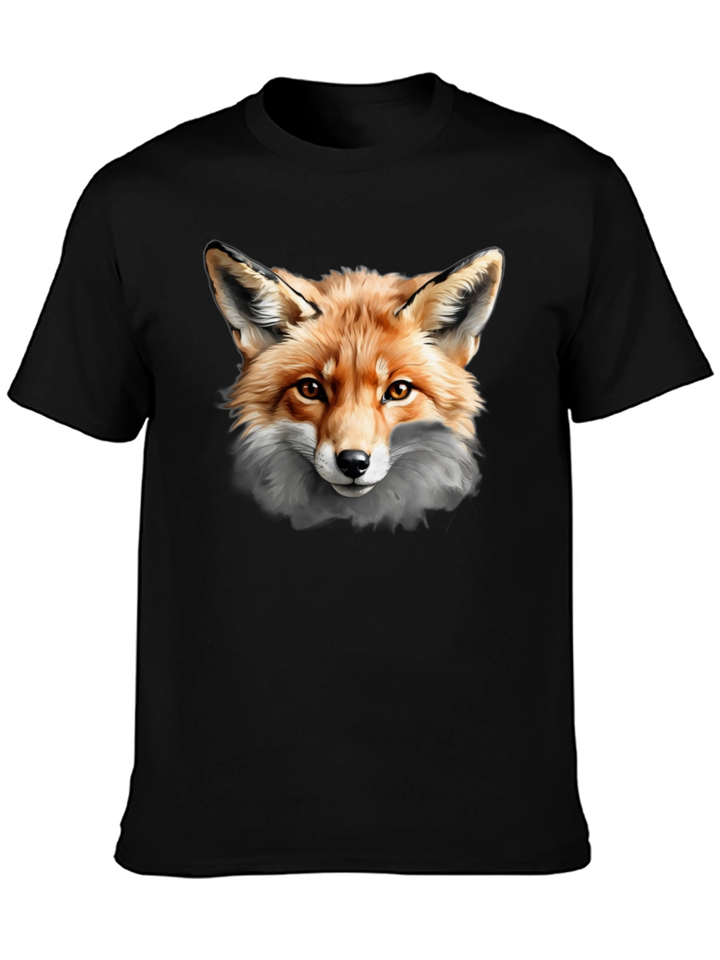 Fox Graphic T-Shirt - Black - Unisex Design