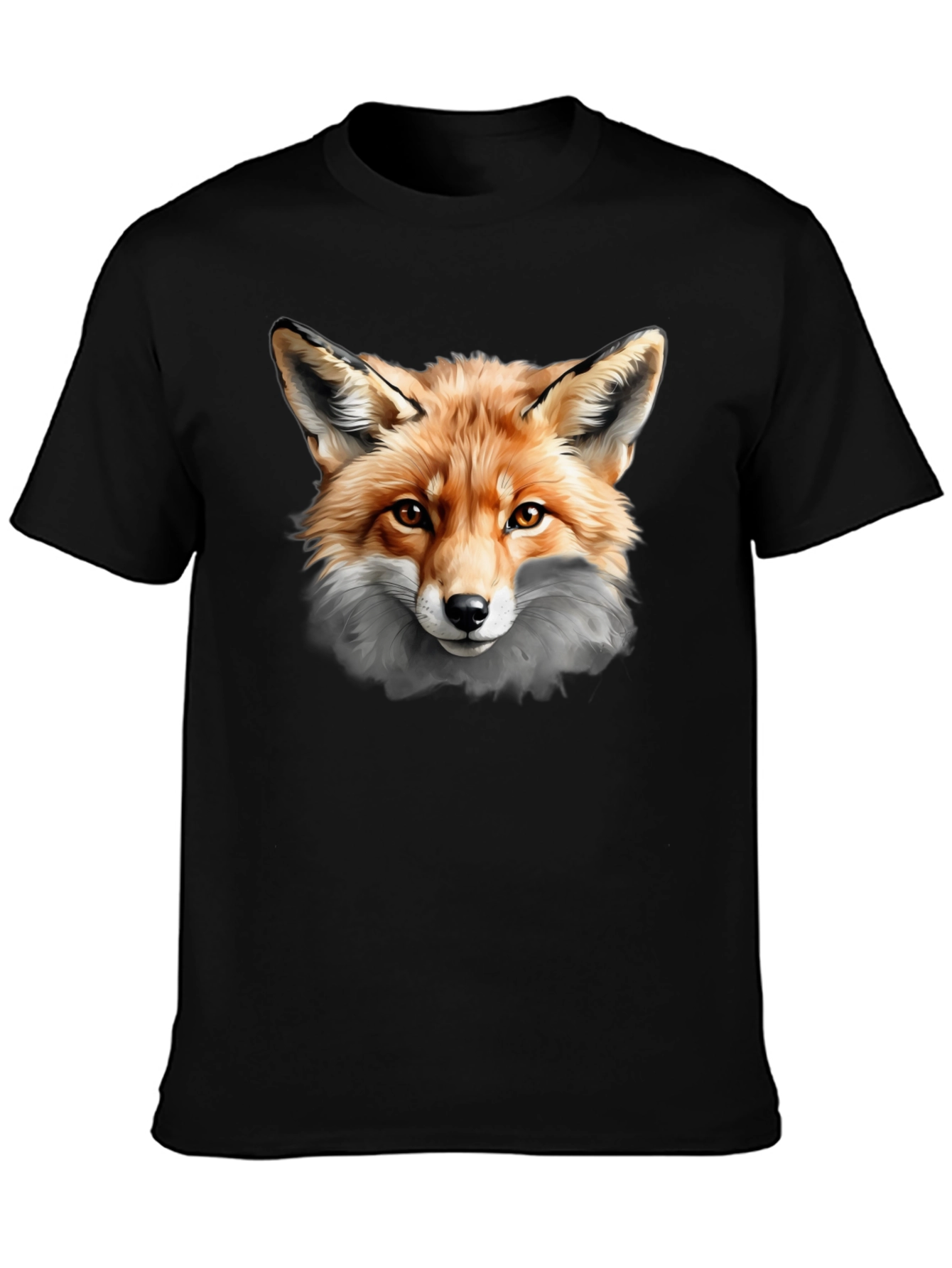 Fox Graphic T-Shirt - Black - Unisex Design