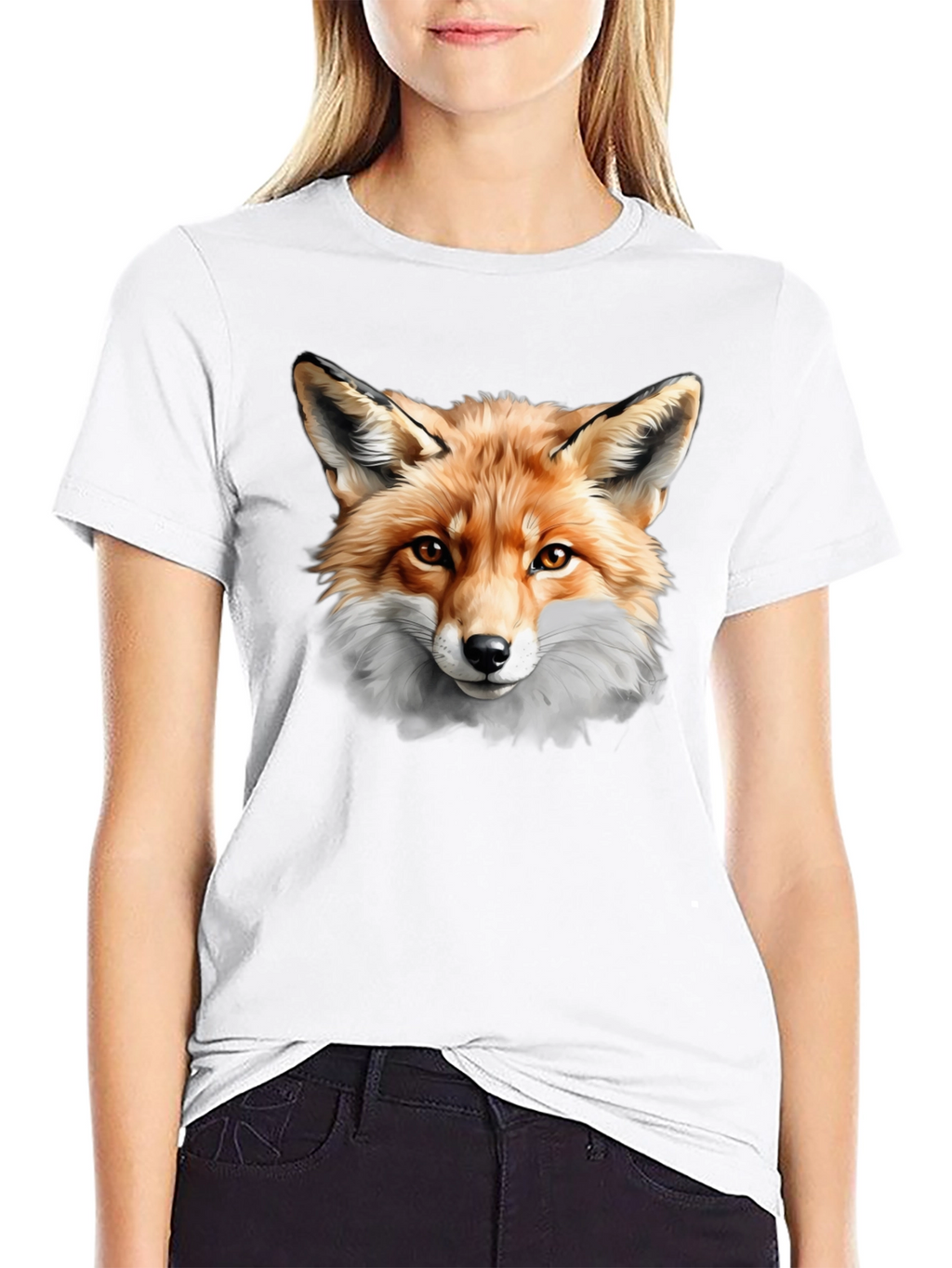 Fox Graphic T-Shirt - Black - Unisex Design