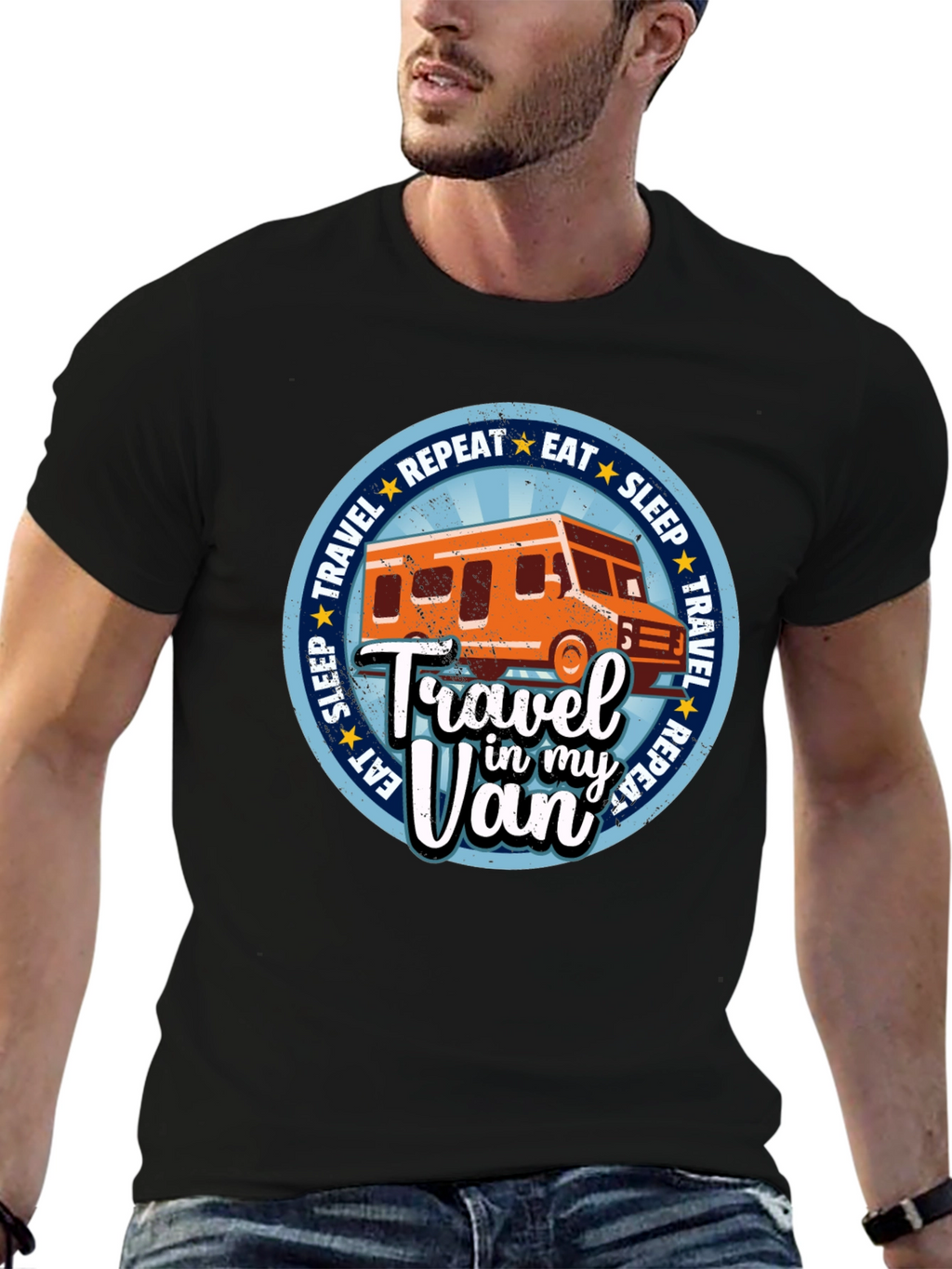 Travel in My Van Graphic Tee - Adventure Shirt