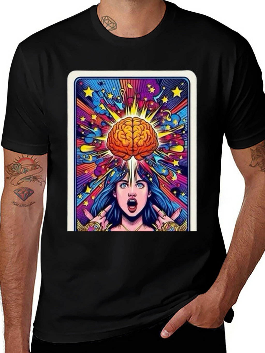 Mind Expansion Graphic Tee - Black Cotton Unisex
