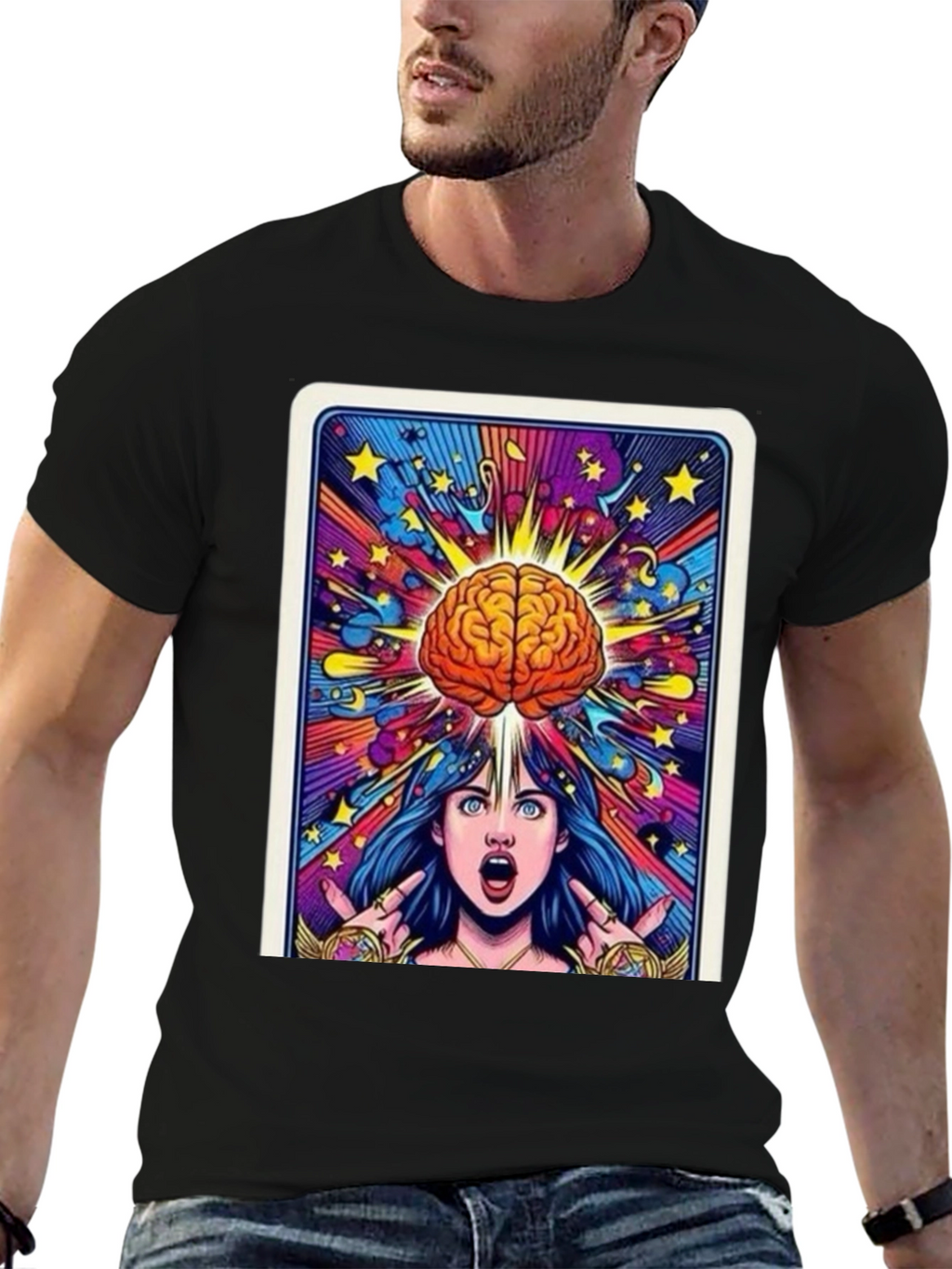 Mind Expansion Graphic Tee - Black Cotton Unisex