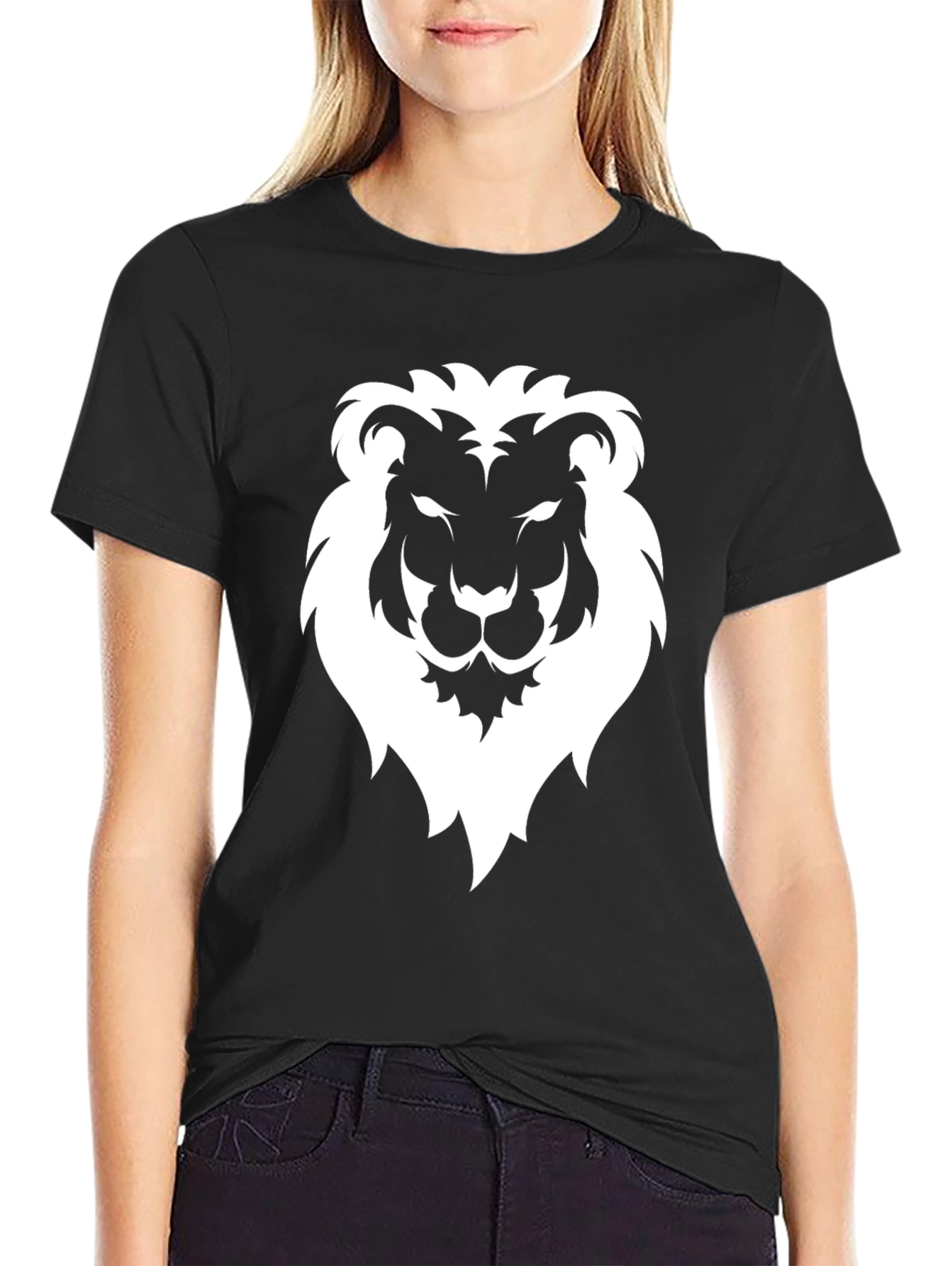 Lion Graphic Tee - Mens Black Short Sleeve