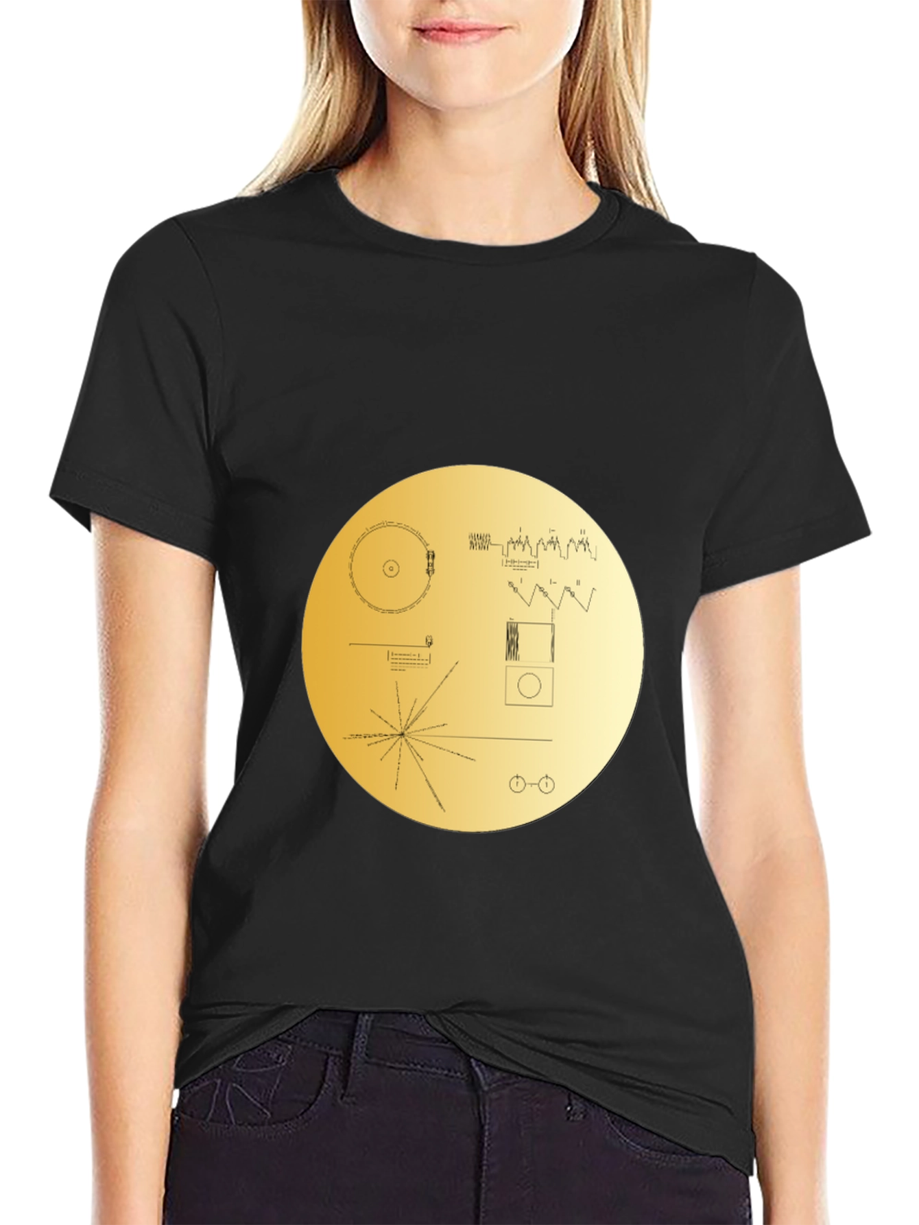 Voyager Golden Record Graphic Tee - Black