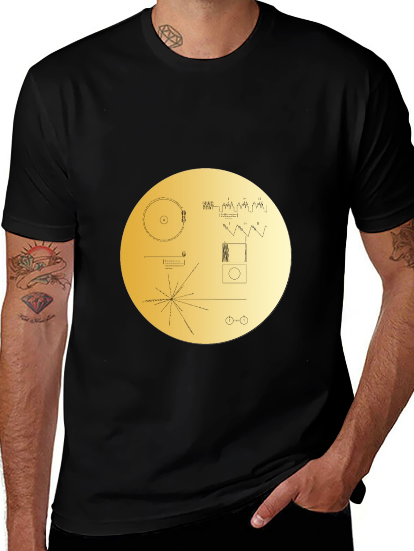 Voyager Golden Record Graphic Tee - Black
