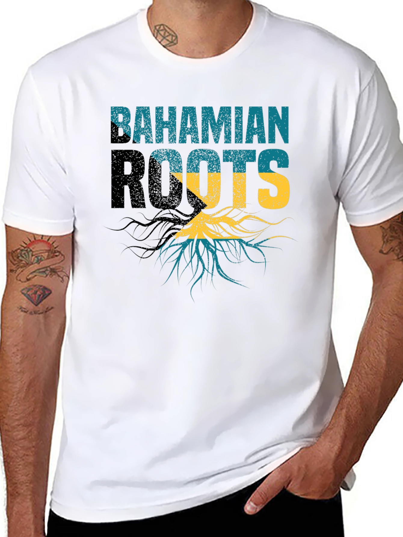 Bahamian Roots Black T-Shirt