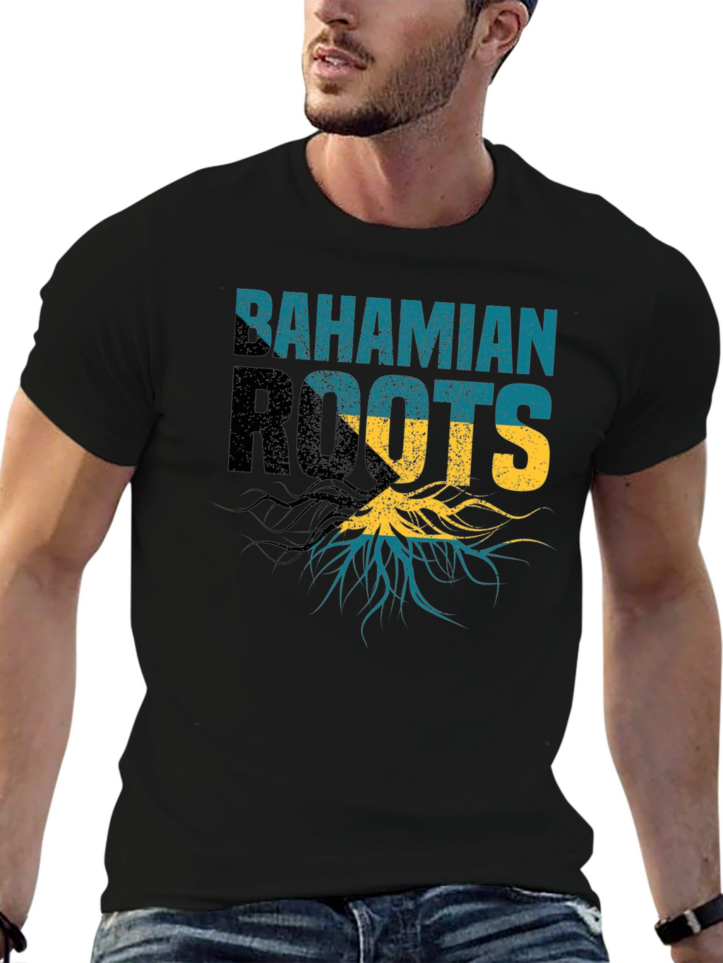 Bahamian Roots Black T-Shirt