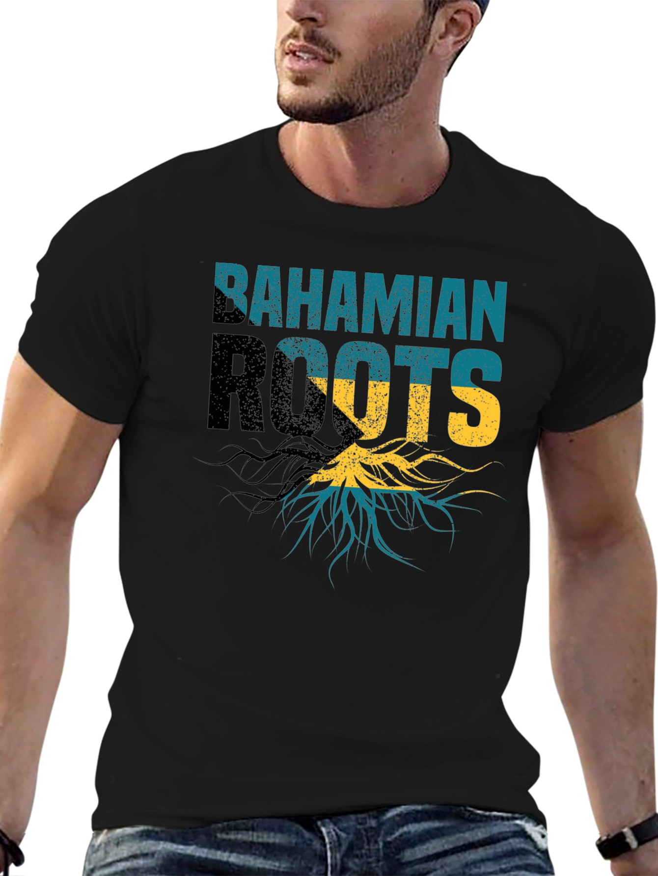 Bahamian Roots Black T-Shirt