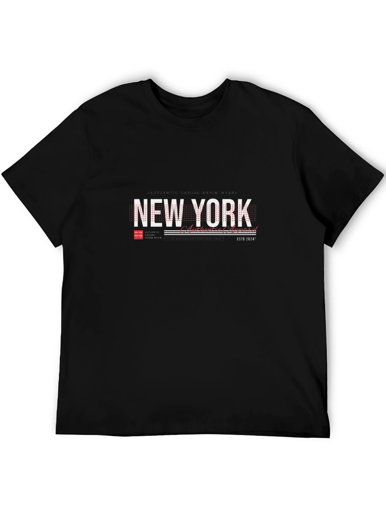New York City T-Shirt - Estd 2024 - Mens Black Tee