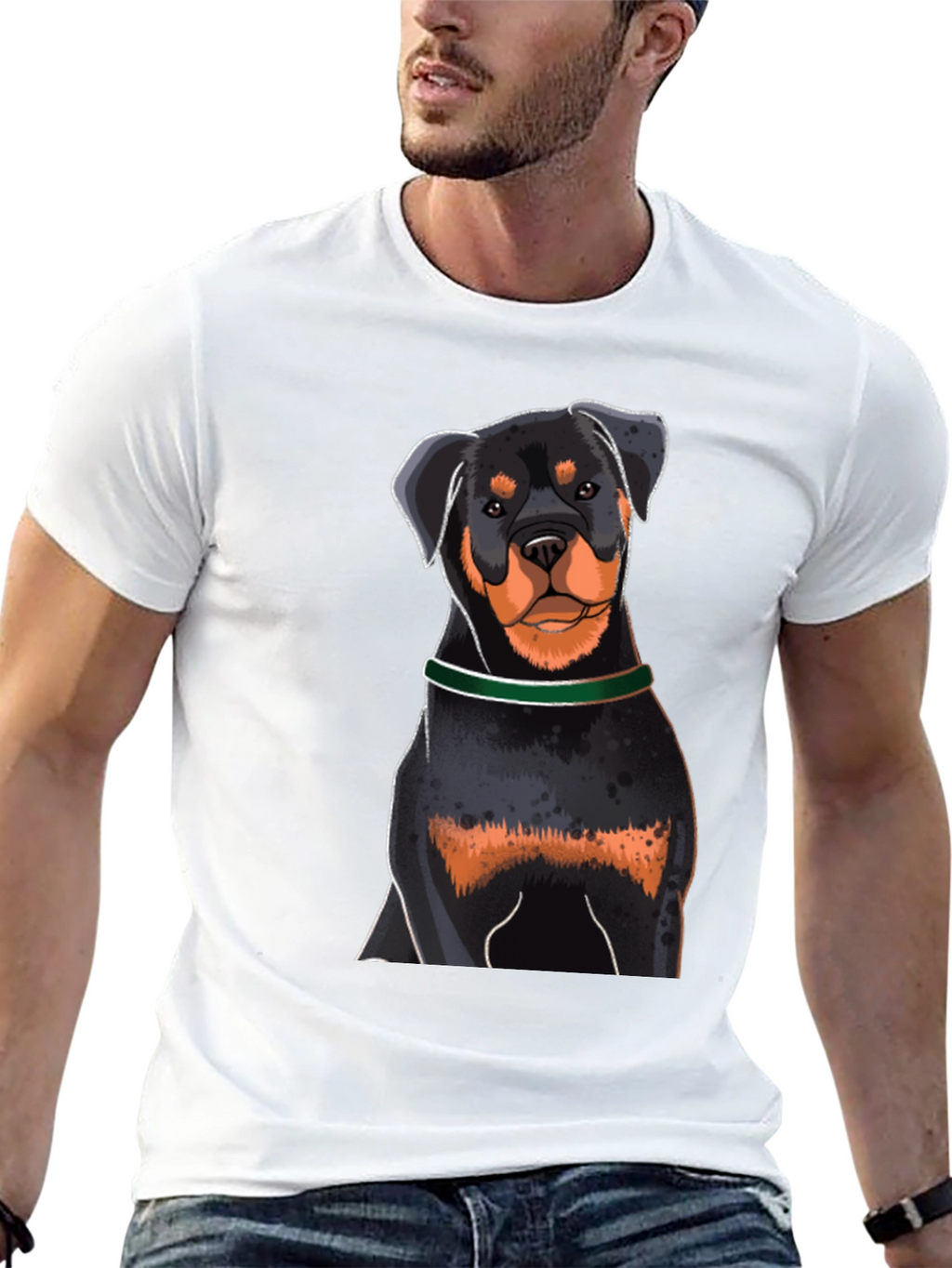 Rottweiler Graphic Tee - Dog Lovers Black T-Shirt