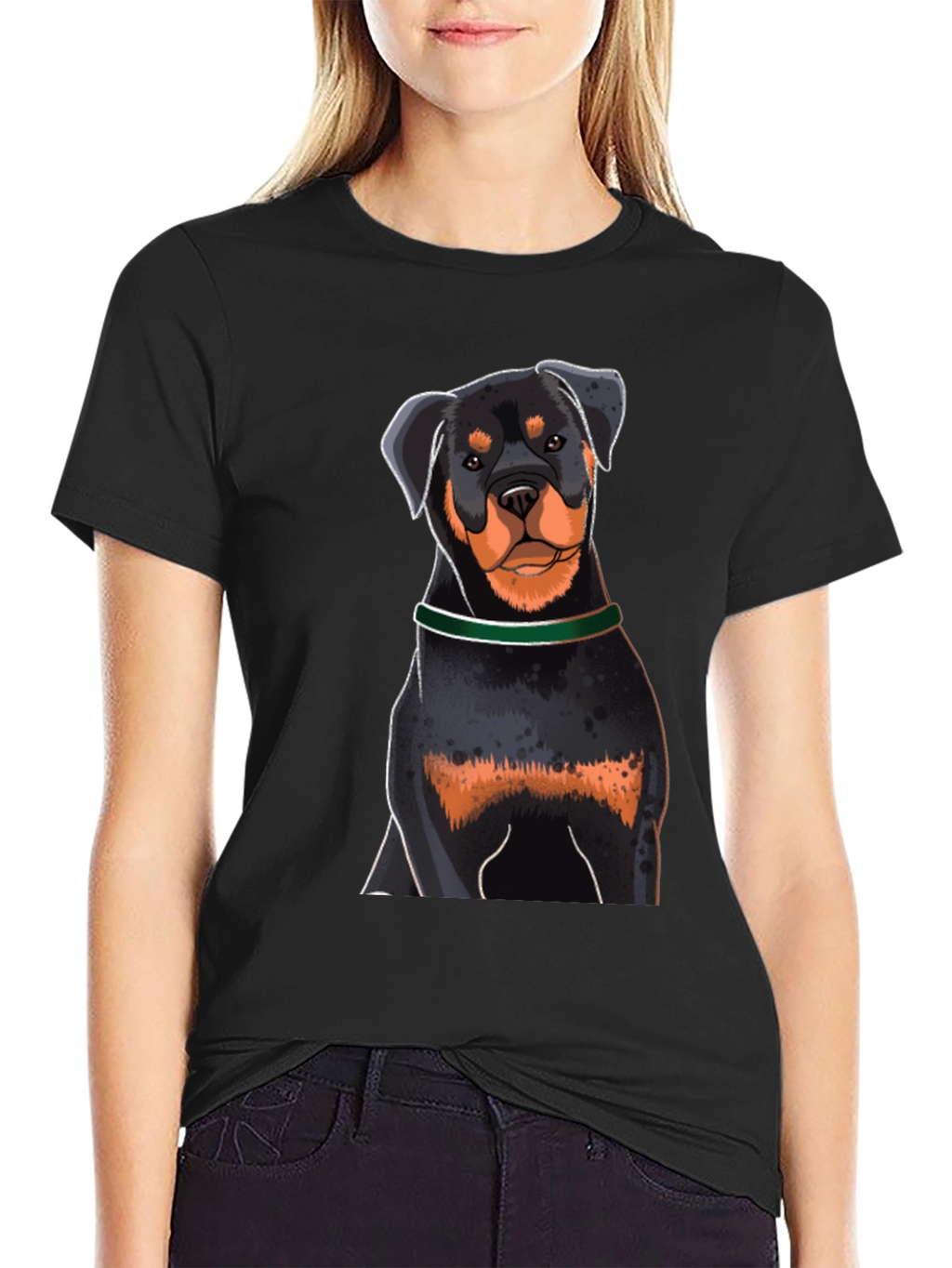 Rottweiler Graphic Tee - Dog Lovers Black T-Shirt