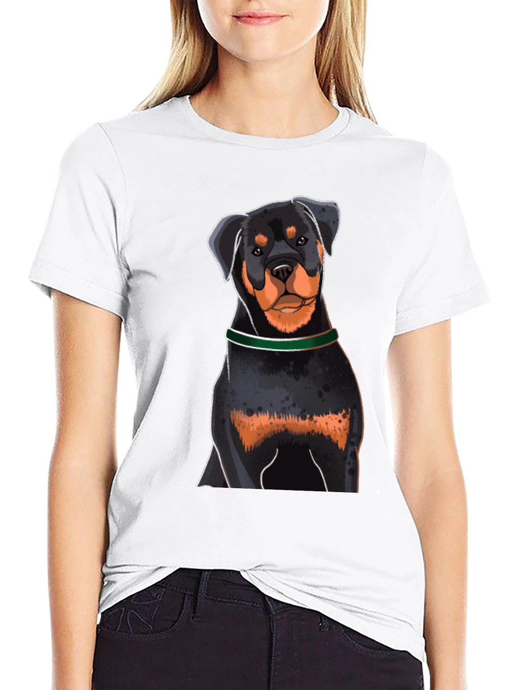 Rottweiler Graphic Tee - Dog Lovers Black T-Shirt