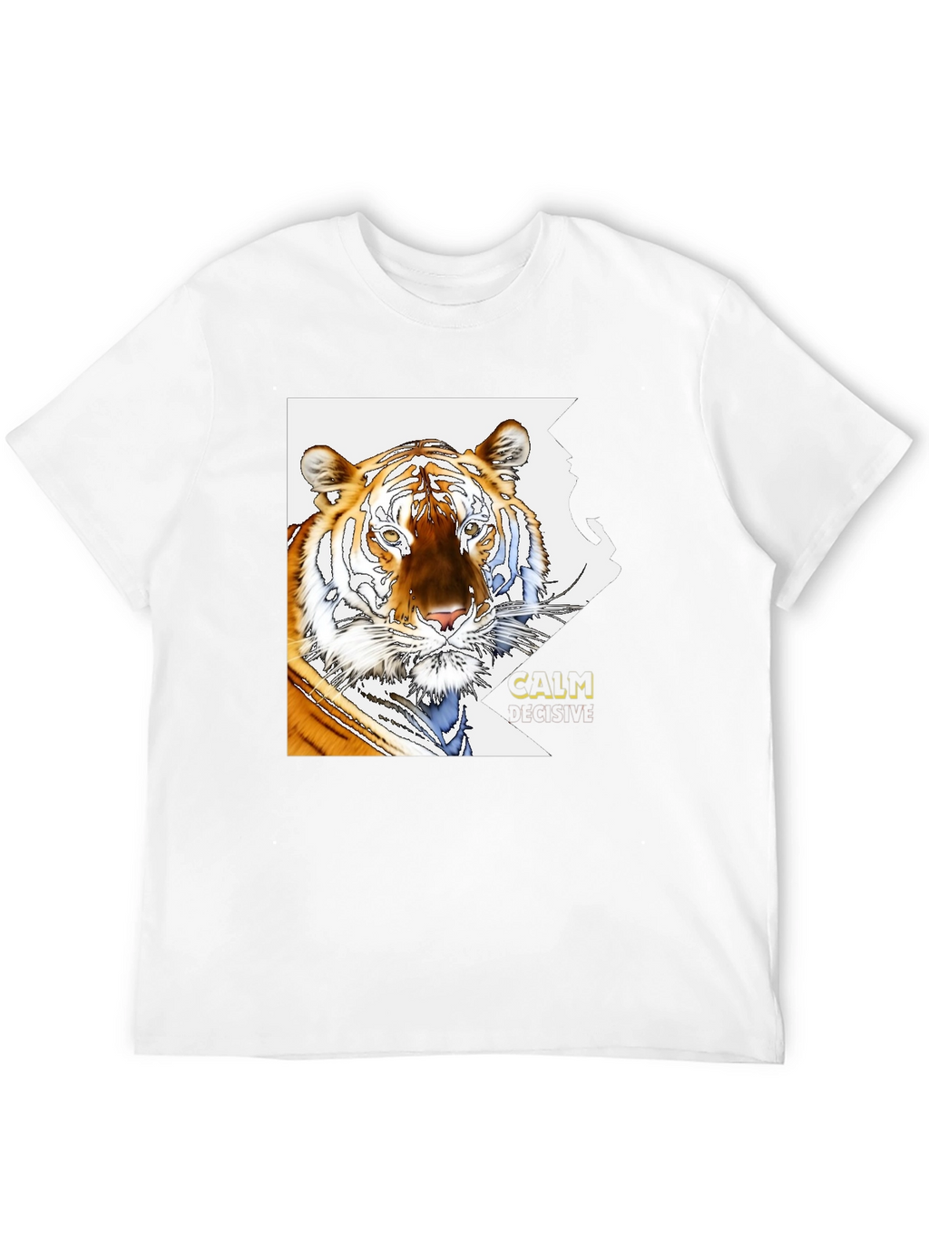 Tiger Graphic Print T-Shirt - Calm & Decisive Tee