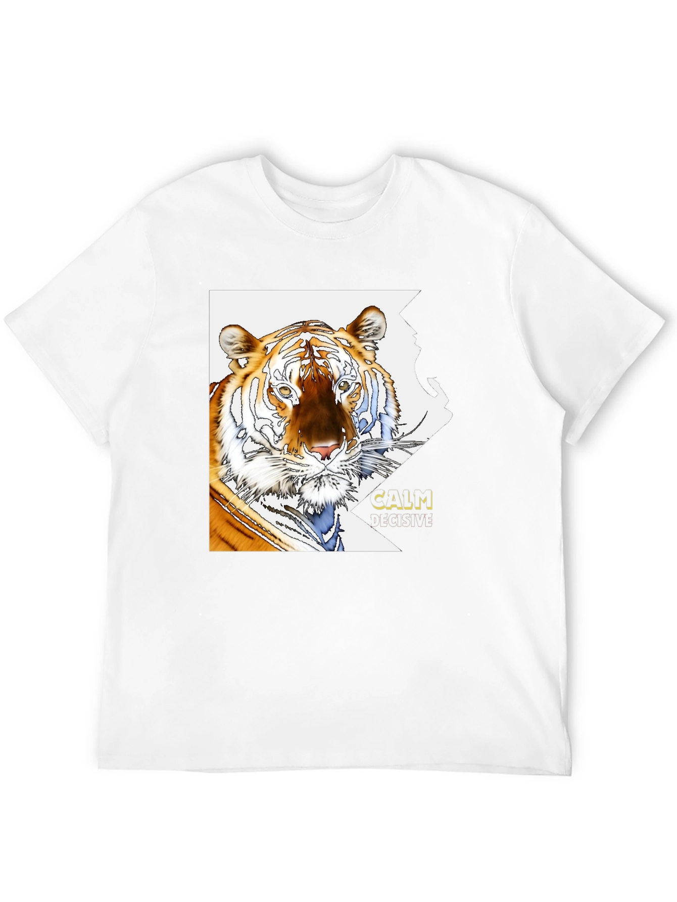 Tiger Graphic Print T-Shirt - Calm & Decisive Tee