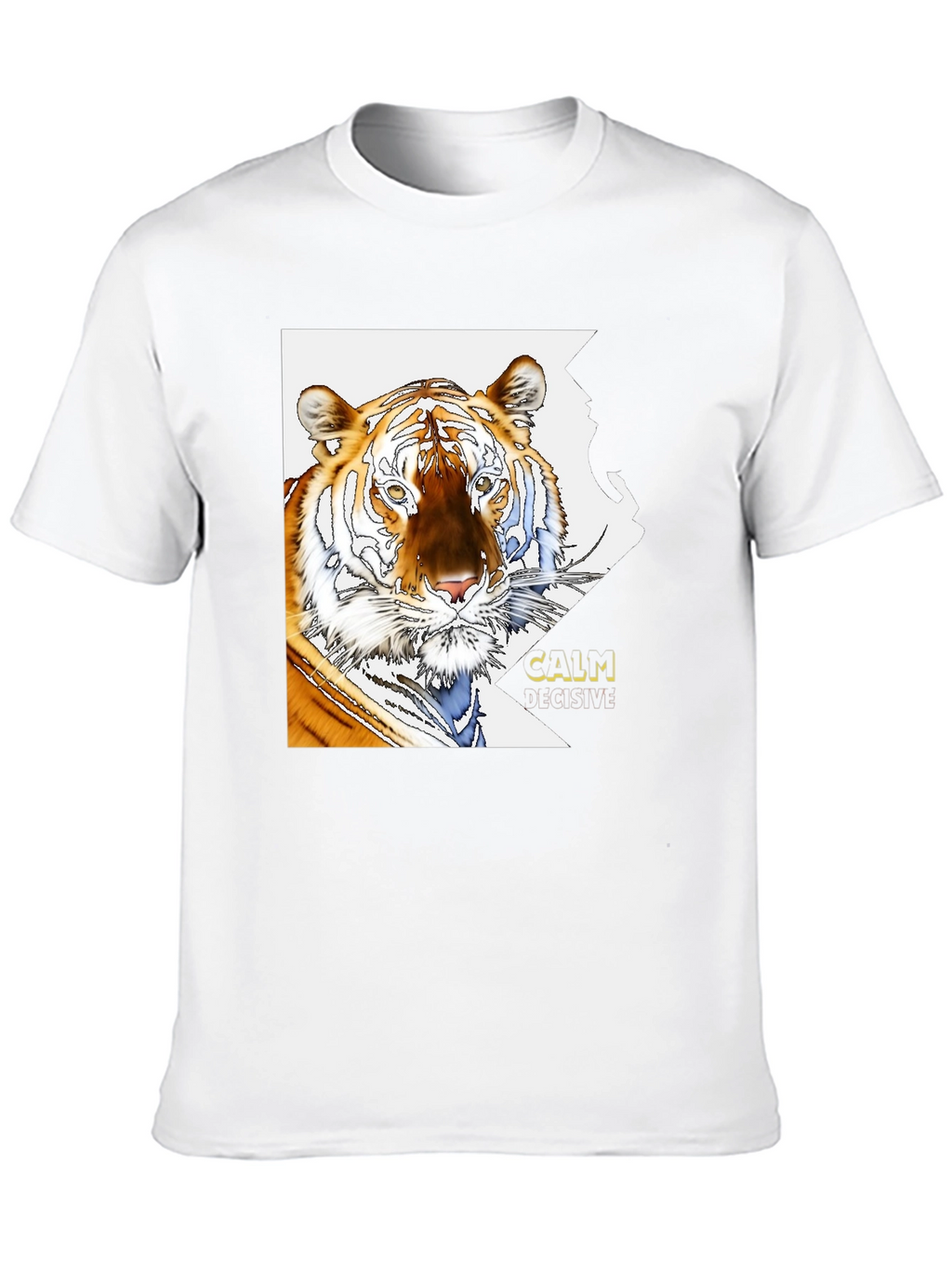 Tiger Graphic Print T-Shirt - Calm & Decisive Tee