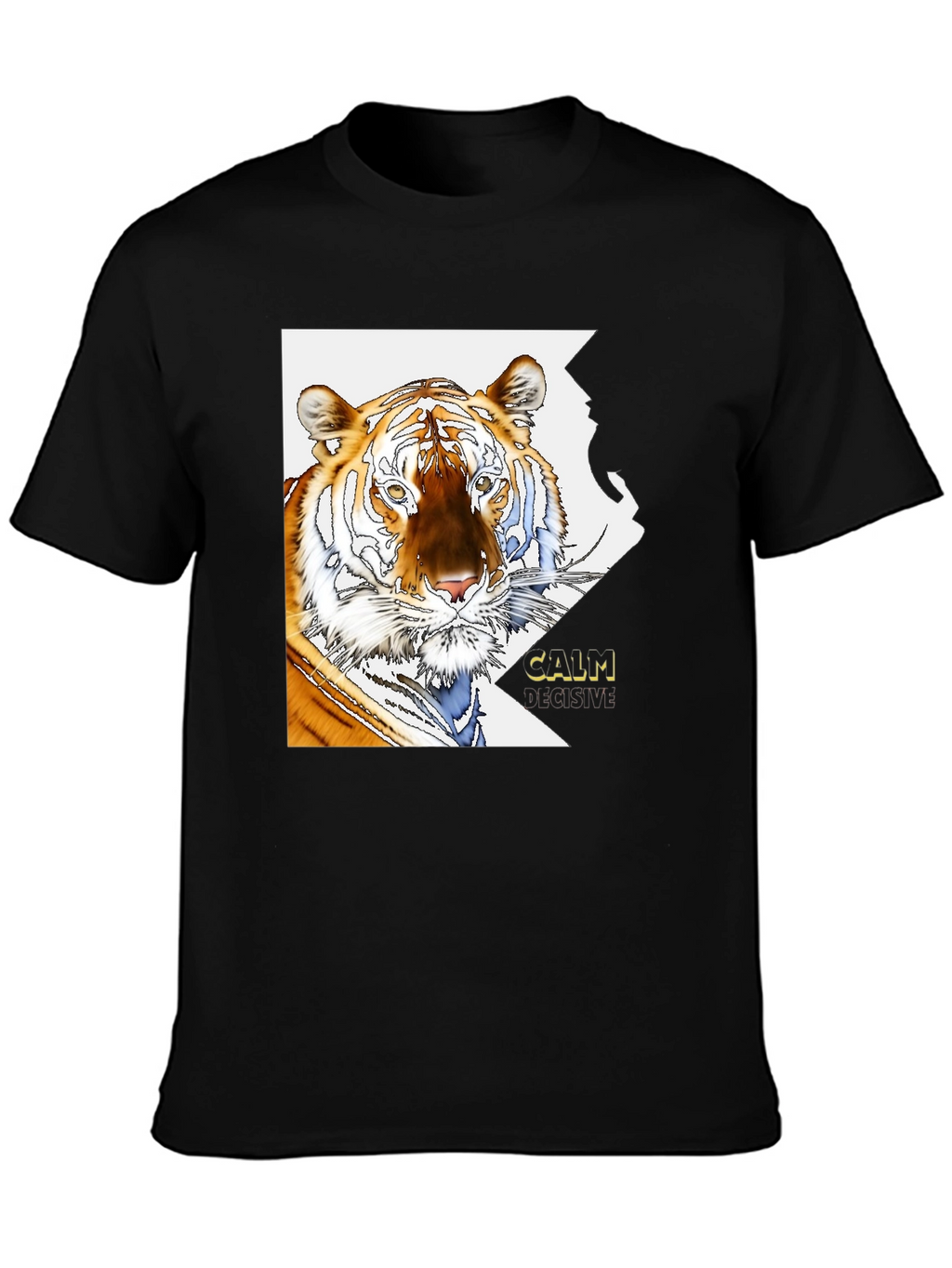 Tiger Graphic Print T-Shirt - Calm & Decisive Tee