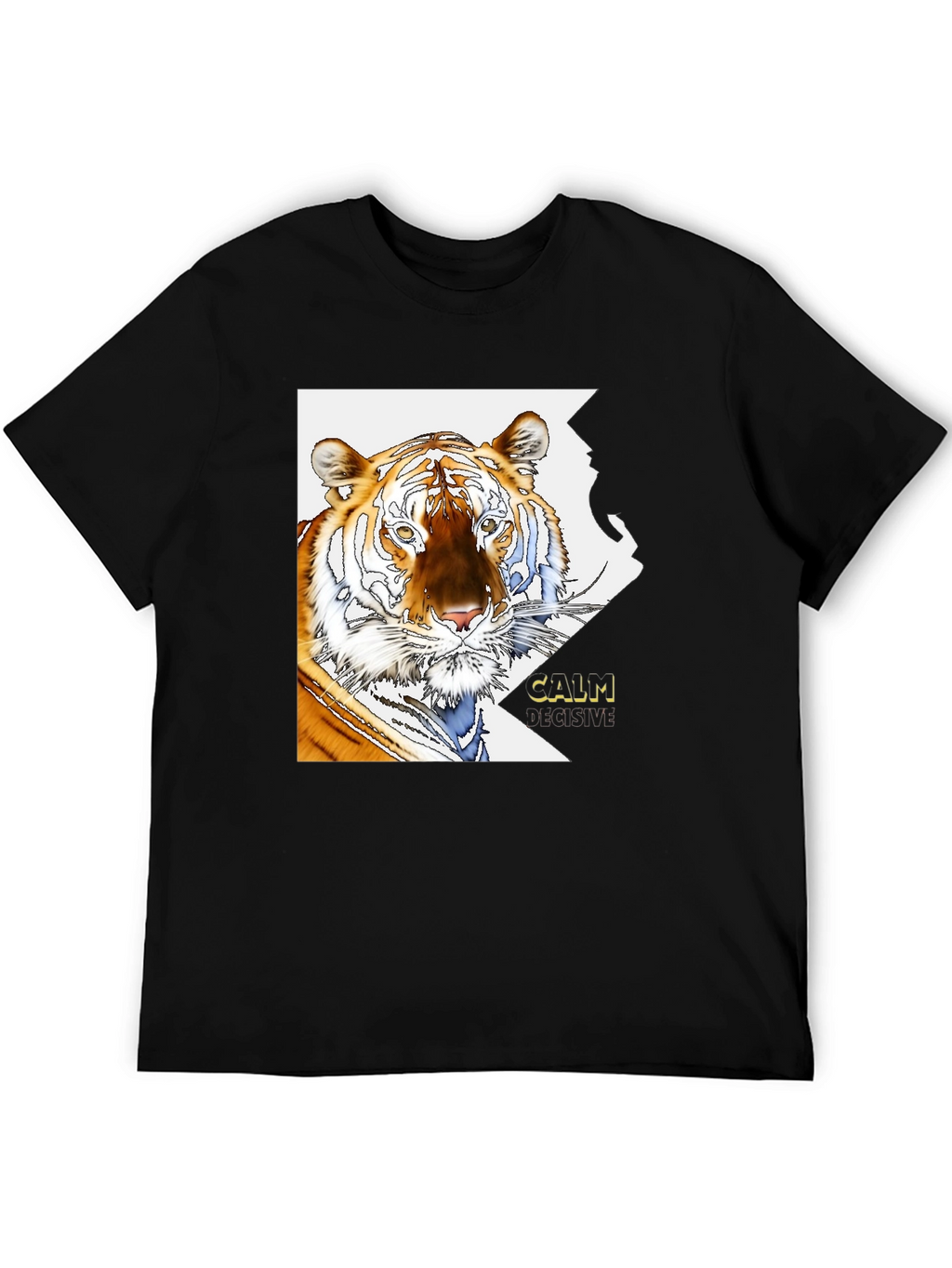 Tiger Graphic Print T-Shirt - Calm & Decisive Tee
