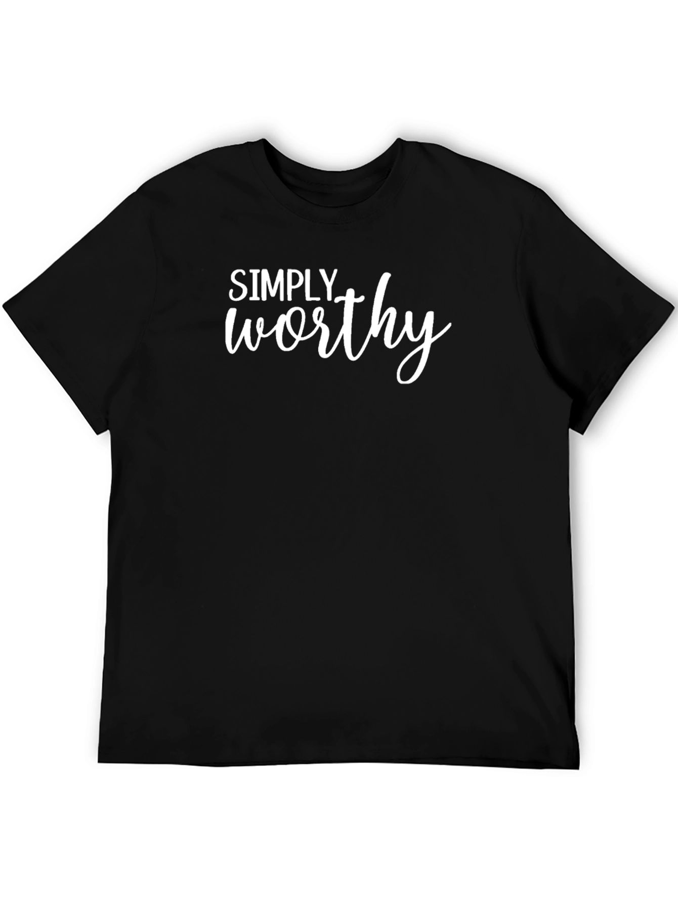 Simply Worthy Black Graphic T-Shirt