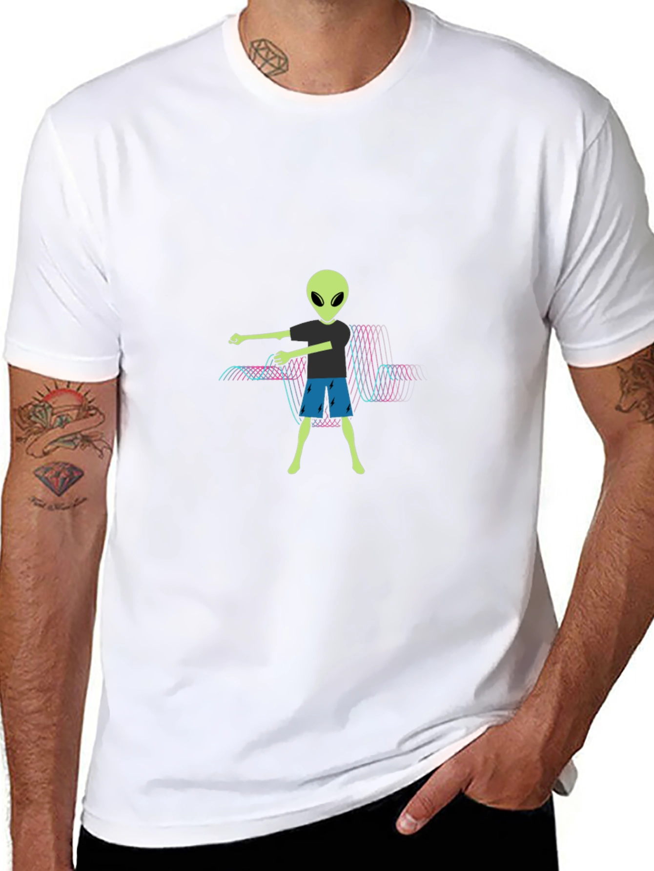 Alien Graphic Tee - Mens Black T-Shirt