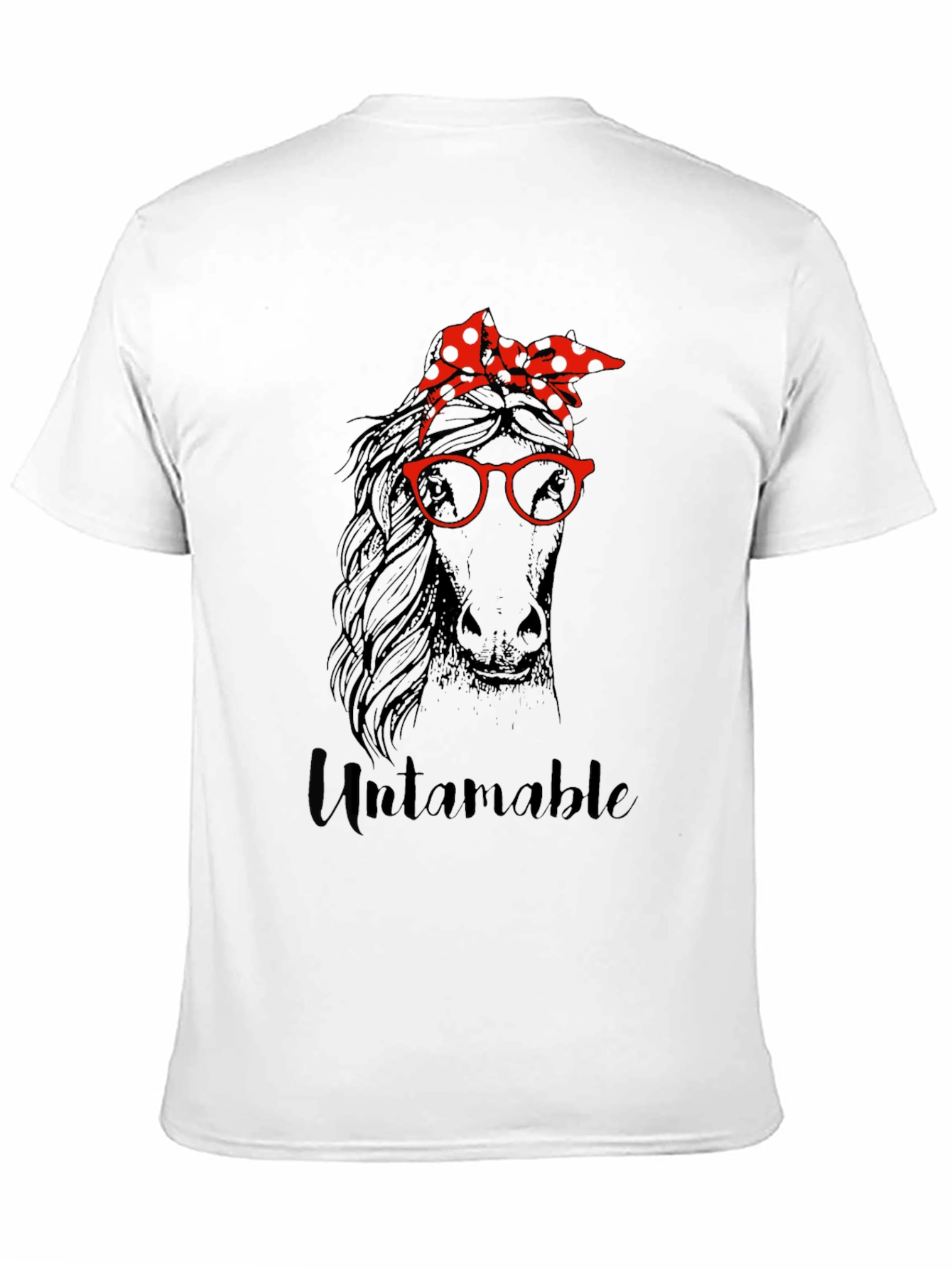 Untamable Horse Graphic Tee - Unisex Black T-Shirt