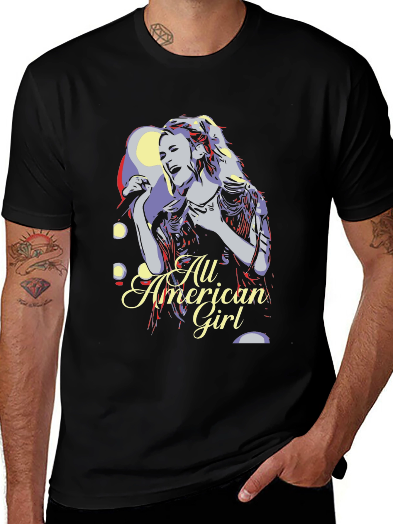 All American Girl Graphic Tee - Black