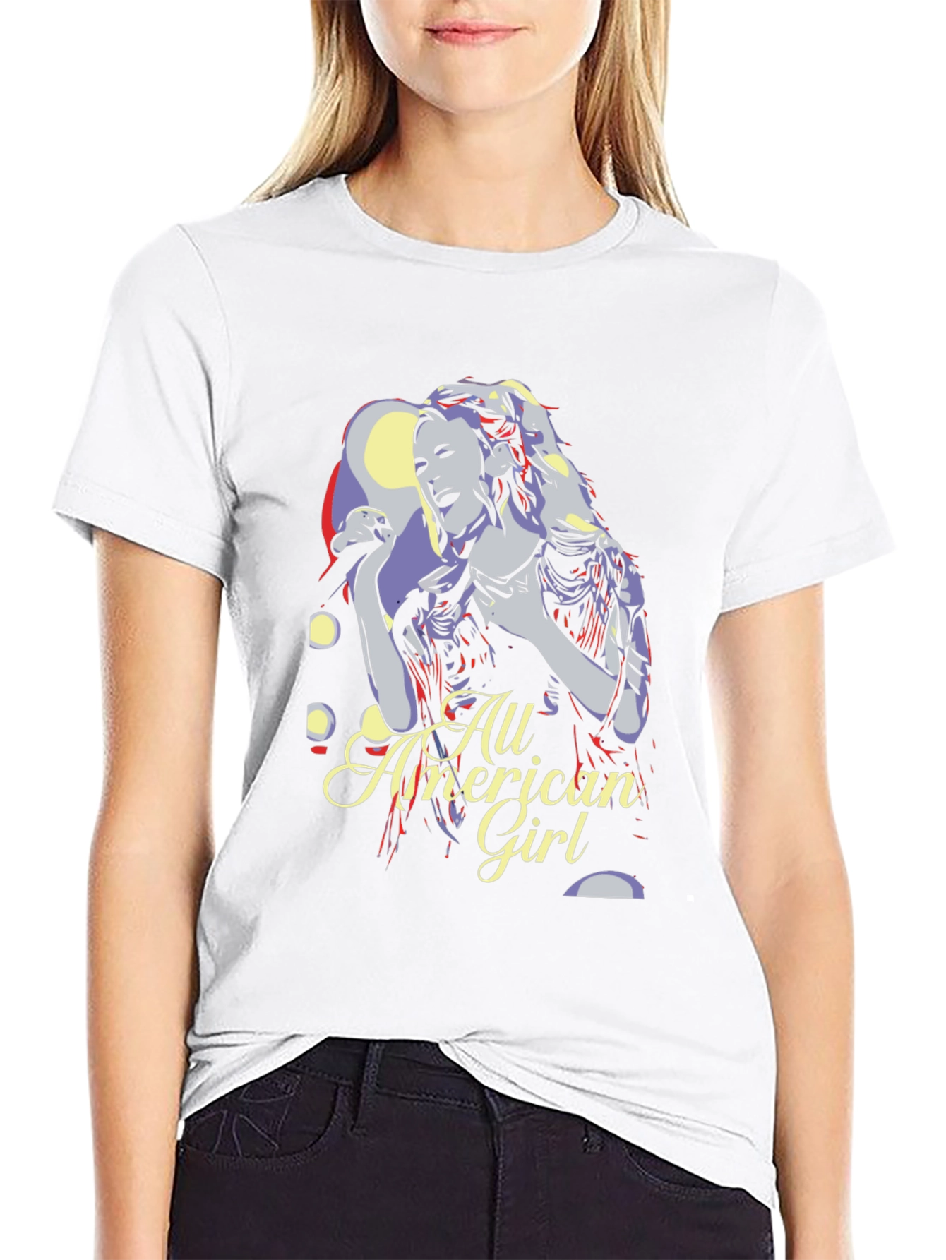 All American Girl Graphic Tee - Black