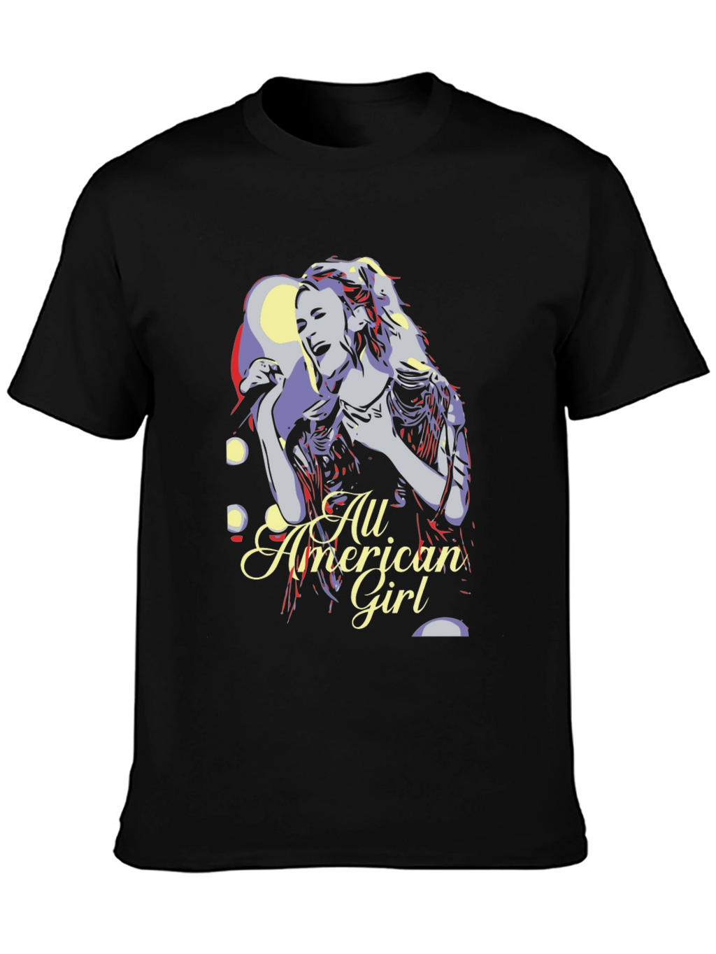 All American Girl Graphic Tee - Black