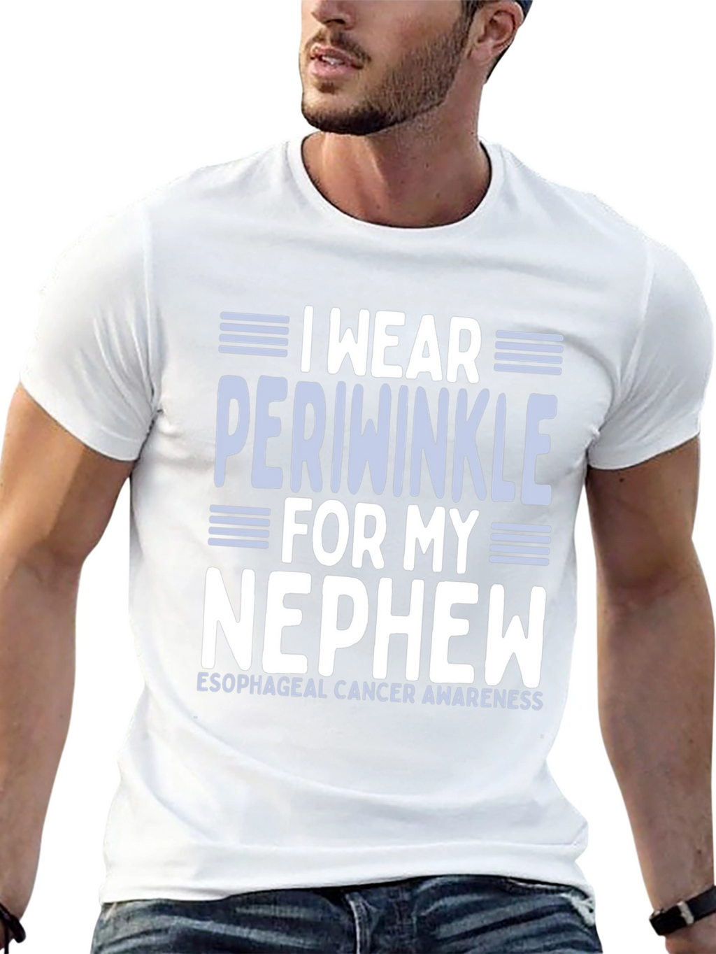 I Wear Periwinkle Esophageal Cancer Awareness T-Shirt