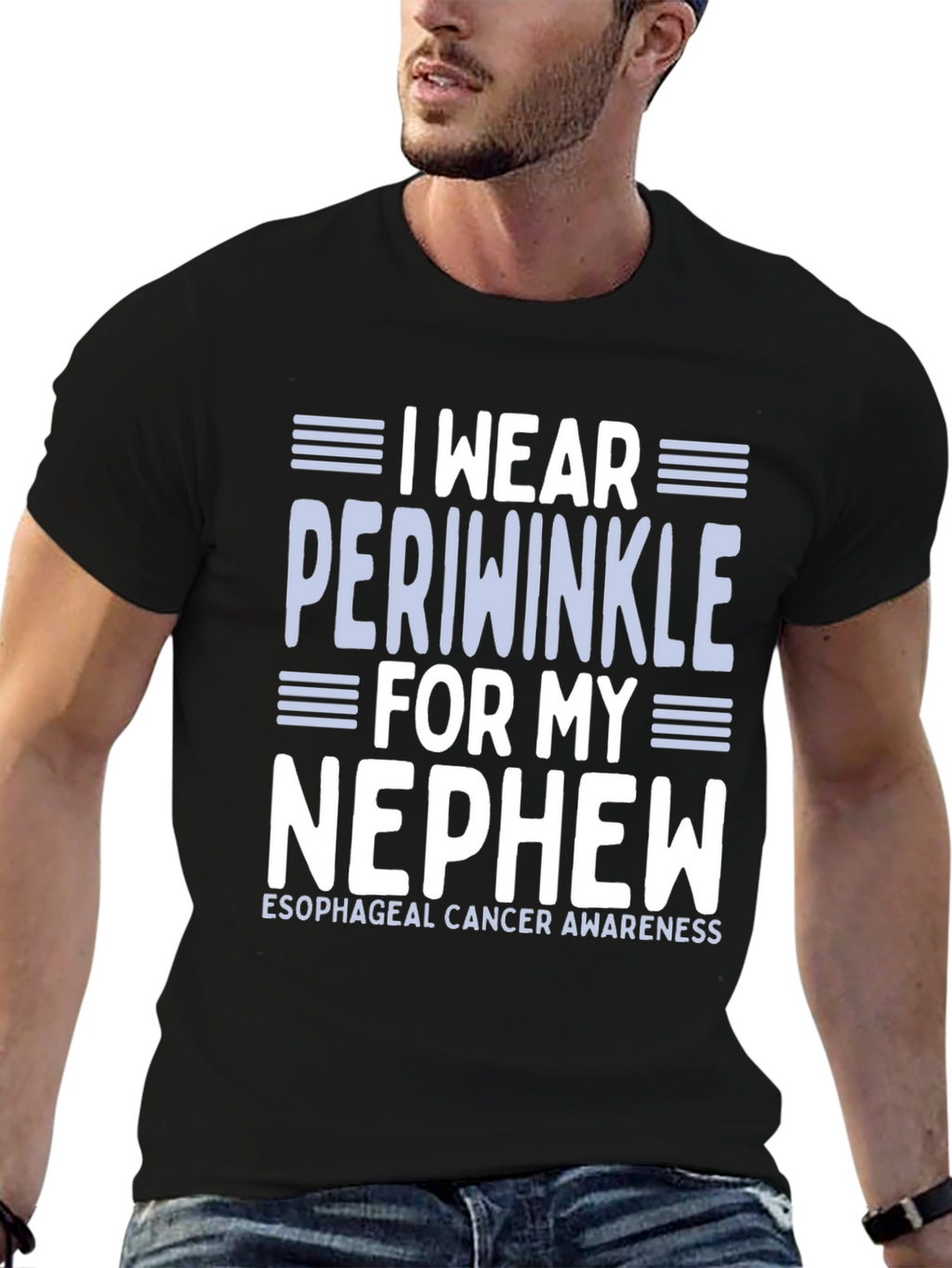 I Wear Periwinkle Esophageal Cancer Awareness T-Shirt