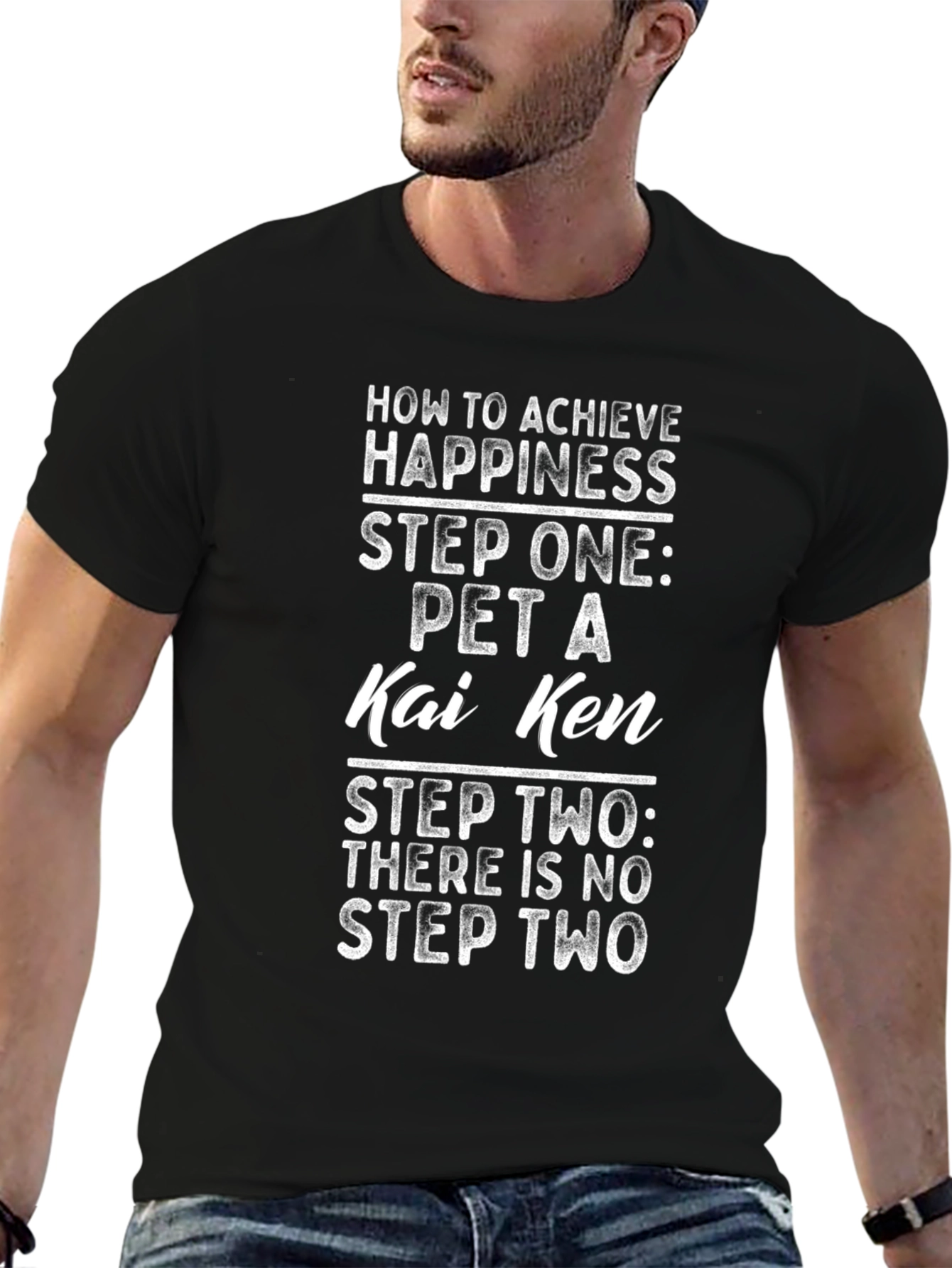 Pet a Kai Ken T-Shirt - Happiness Achieved!