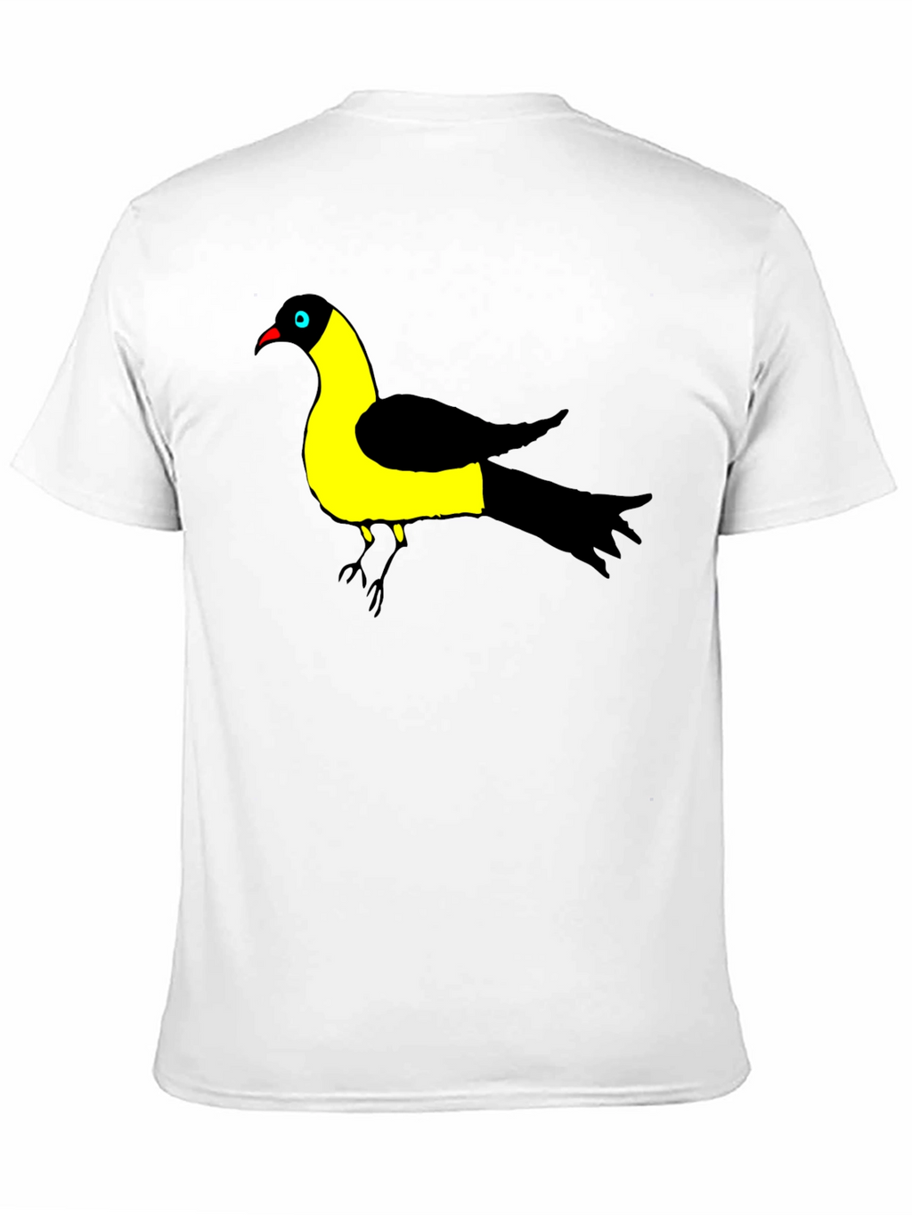 Bird Graphic Tee - Black Cotton T-Shirt