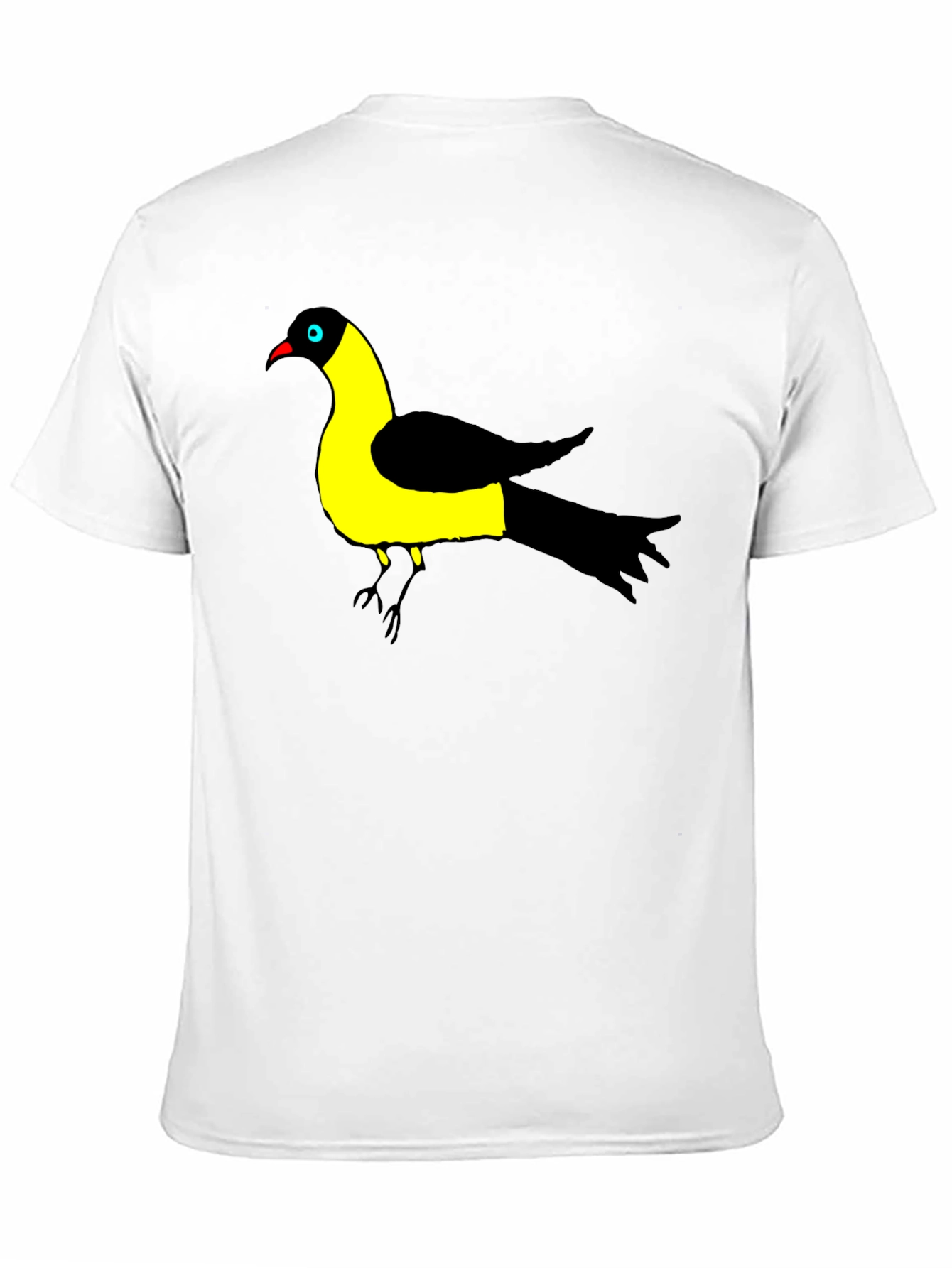 Bird Graphic Tee - Black Cotton T-Shirt