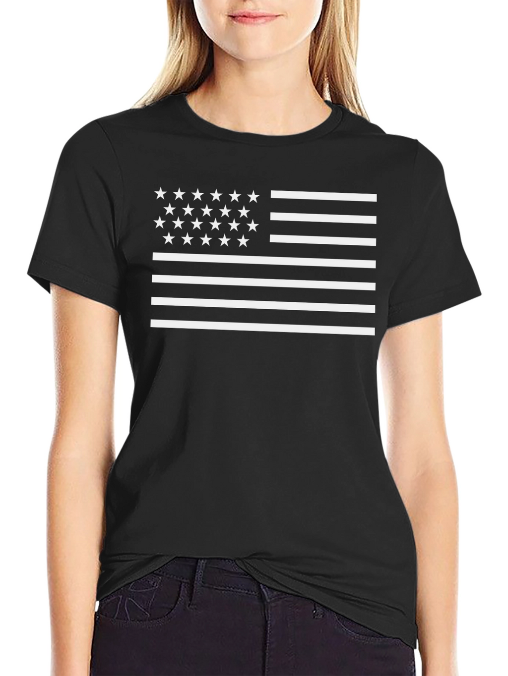 American Flag Stars and Stripes Graphic T-Shirt