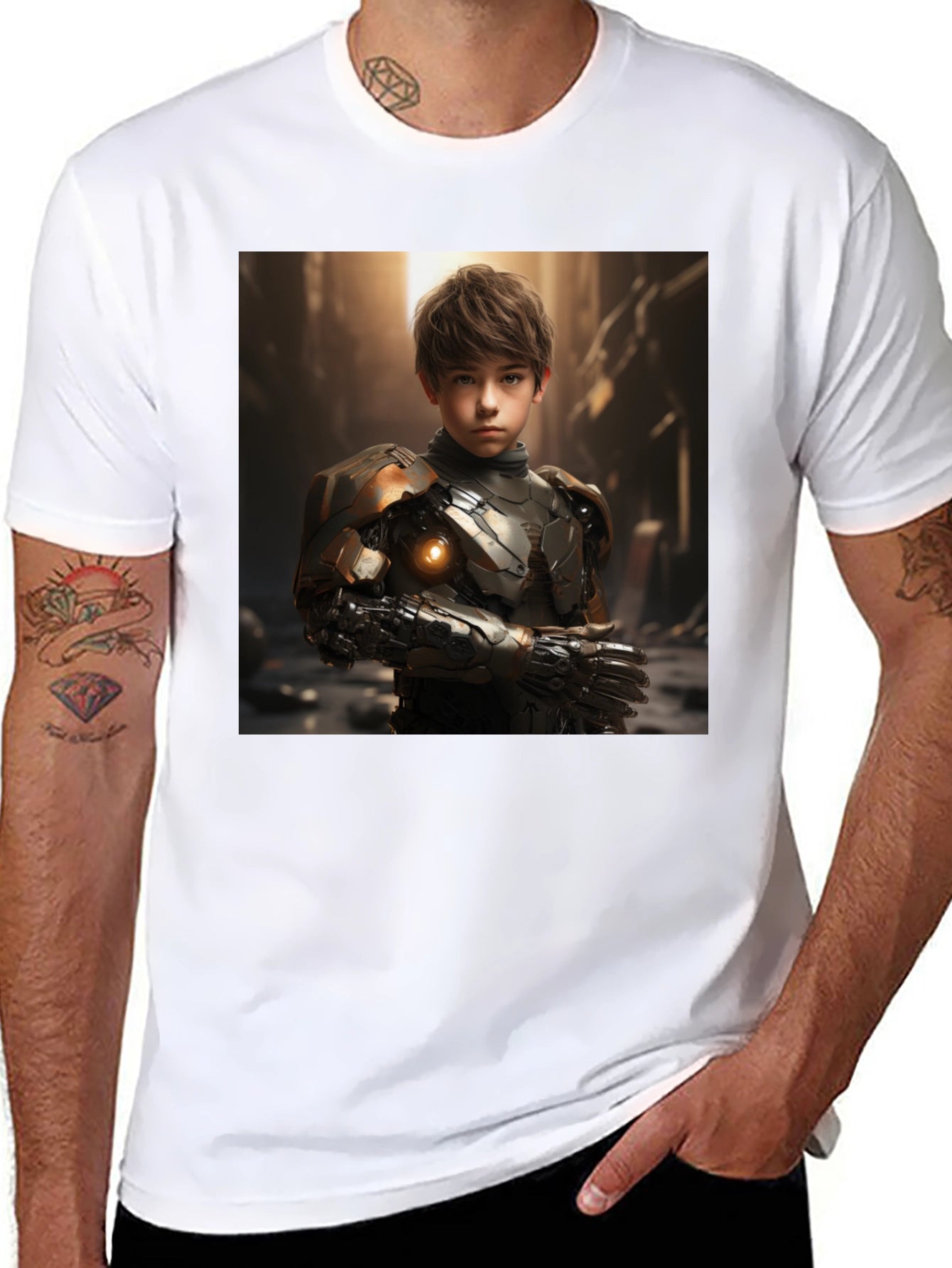 Cyberpunk Boy T-Shirt - Sci-Fi Futuristic Style