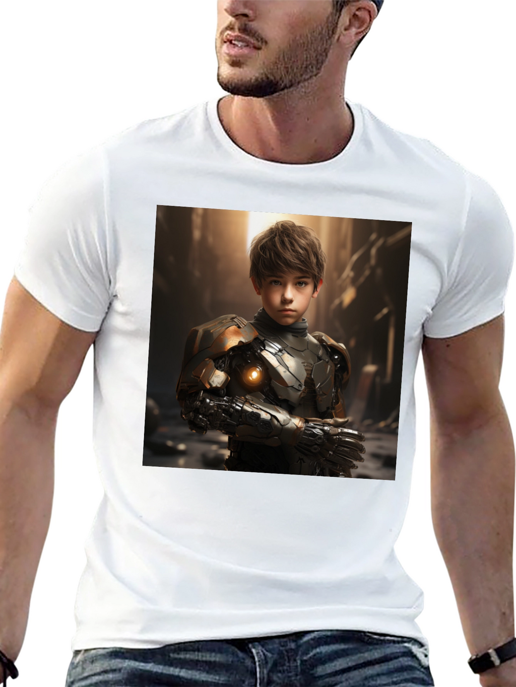 Cyberpunk Boy T-Shirt - Sci-Fi Futuristic Style