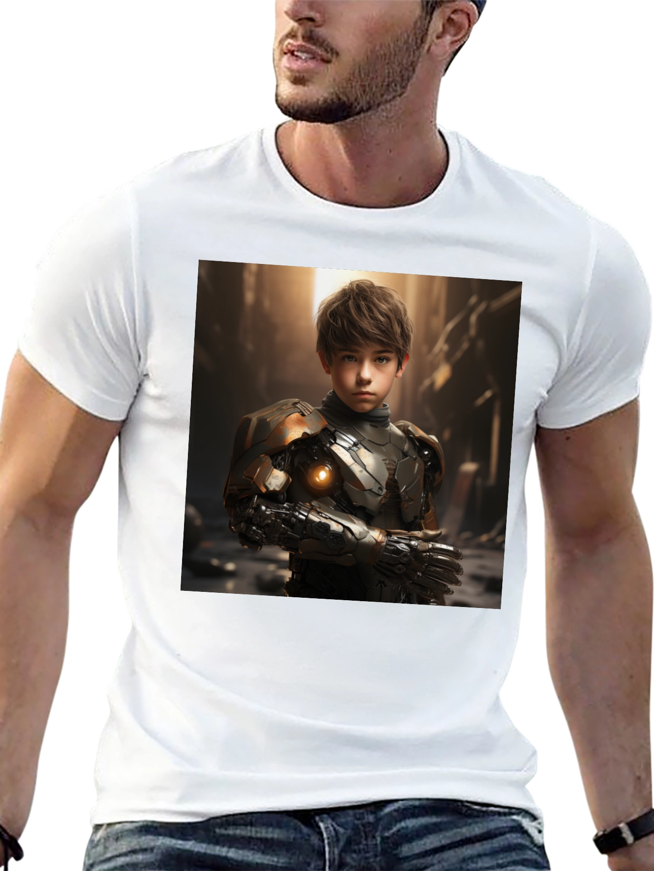 Cyberpunk Boy T-Shirt - Sci-Fi Futuristic Style