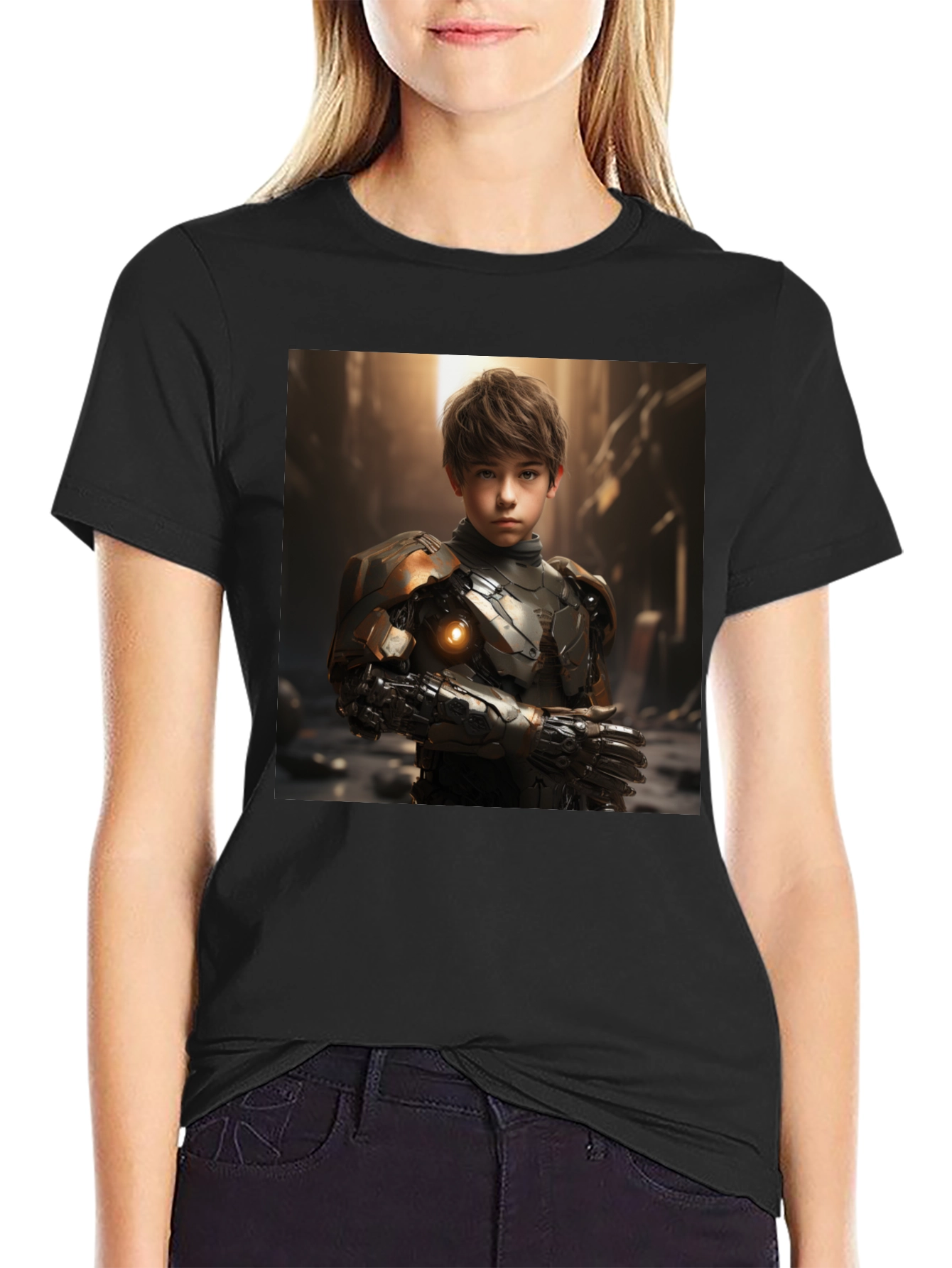 Cyberpunk Boy T-Shirt - Sci-Fi Futuristic Style