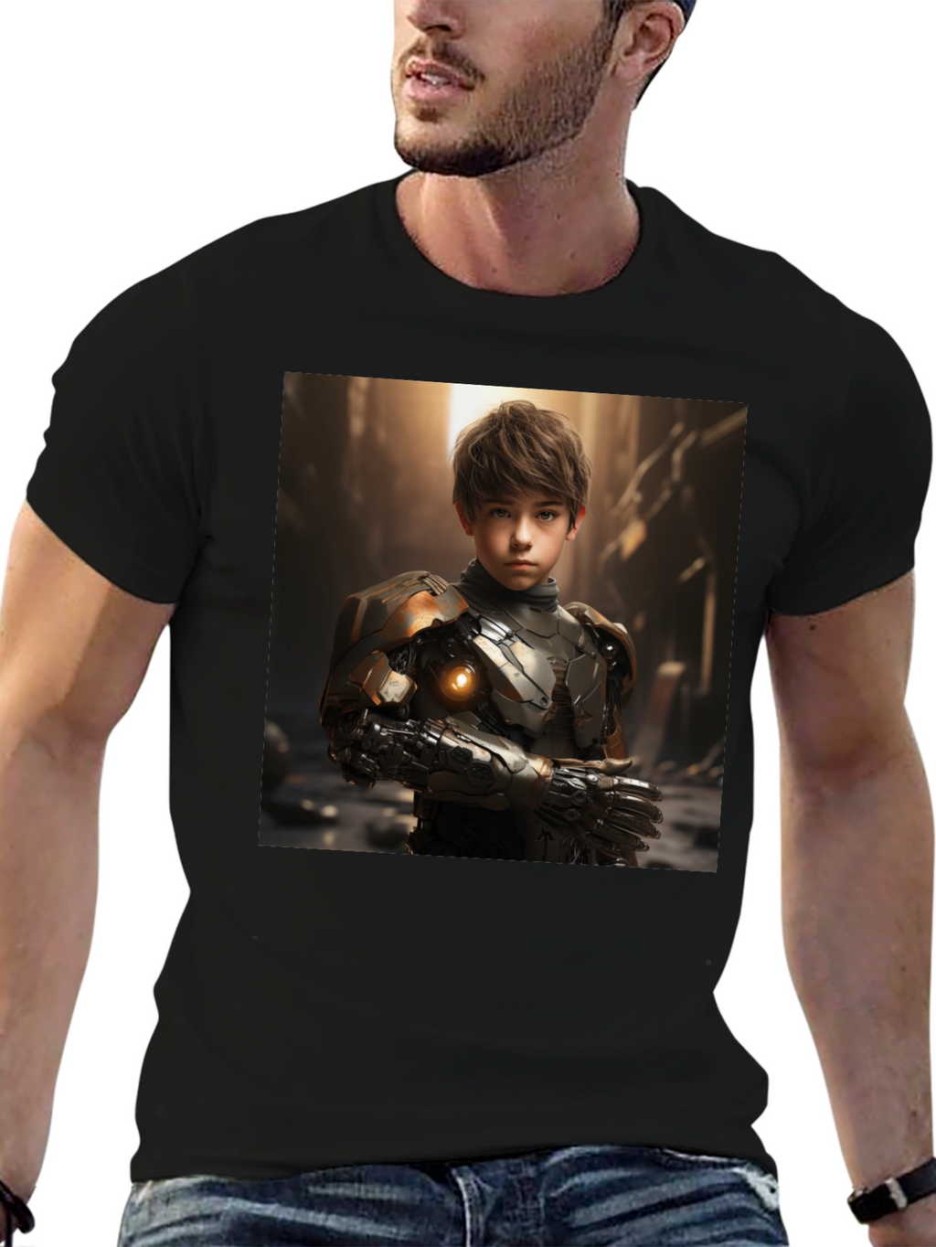 Cyberpunk Boy T-Shirt - Sci-Fi Futuristic Style