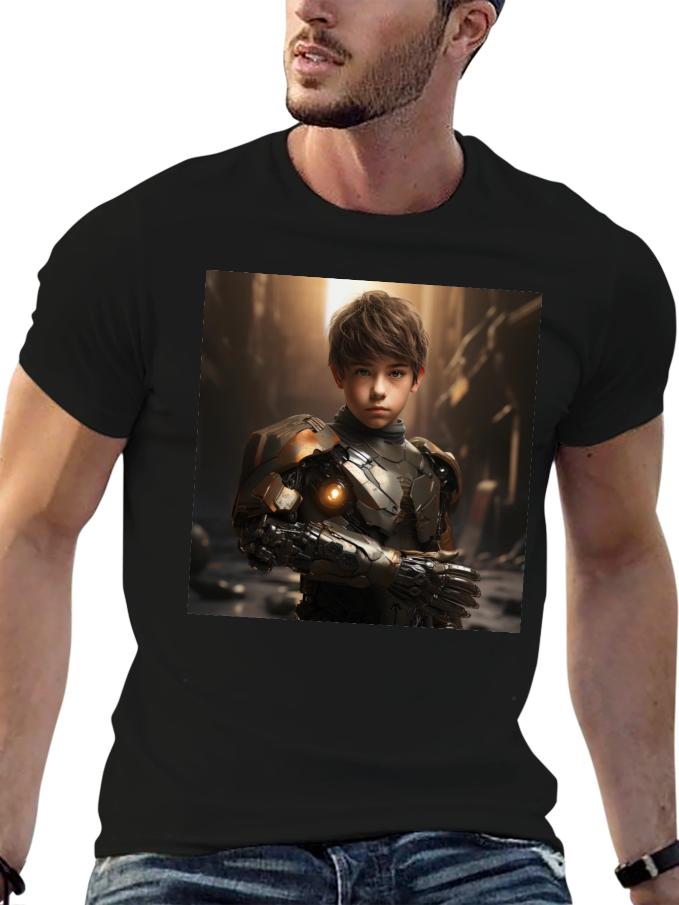 Cyberpunk Boy T-Shirt - Sci-Fi Futuristic Style