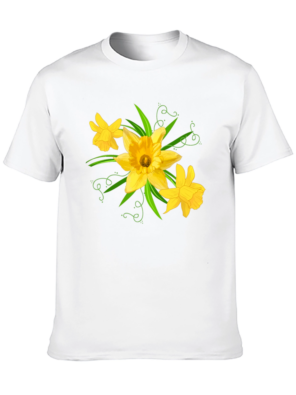 Daffodil Graphic Tee - Black Cotton T-Shirt