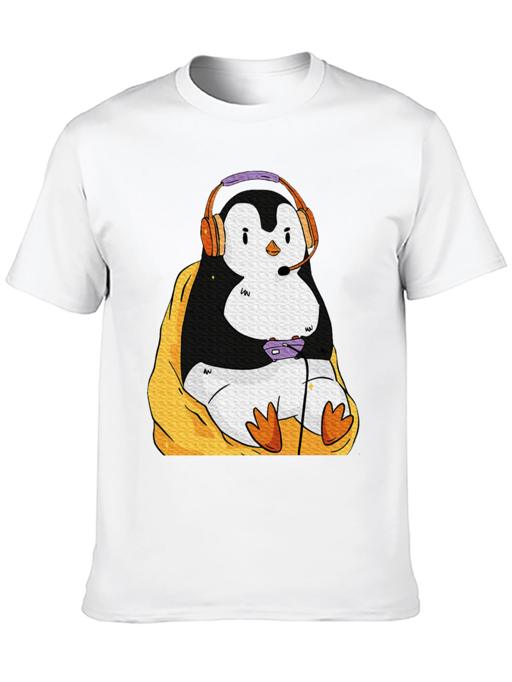 Gaming Penguin Graphic T-Shirt