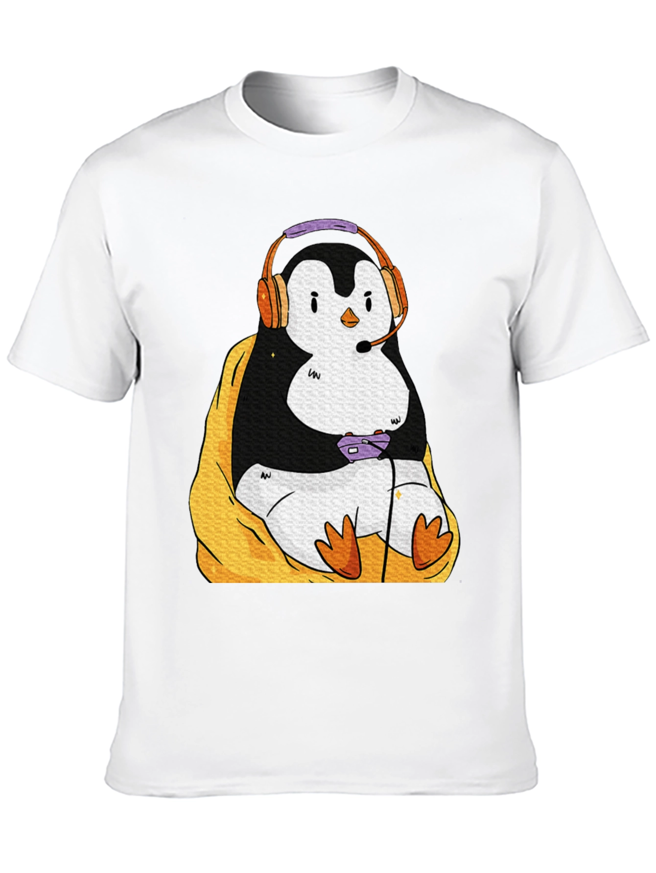 Gaming Penguin Graphic T-Shirt