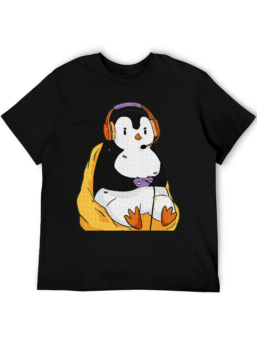 Gaming Penguin Graphic T-Shirt