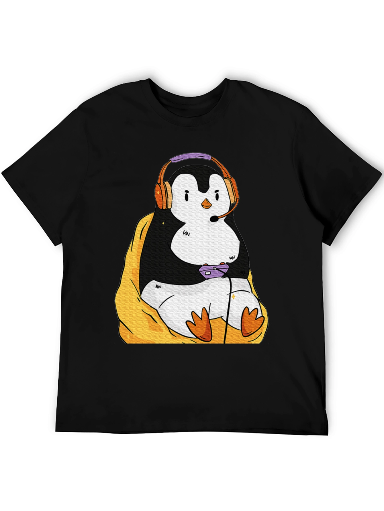 Gaming Penguin Graphic T-Shirt