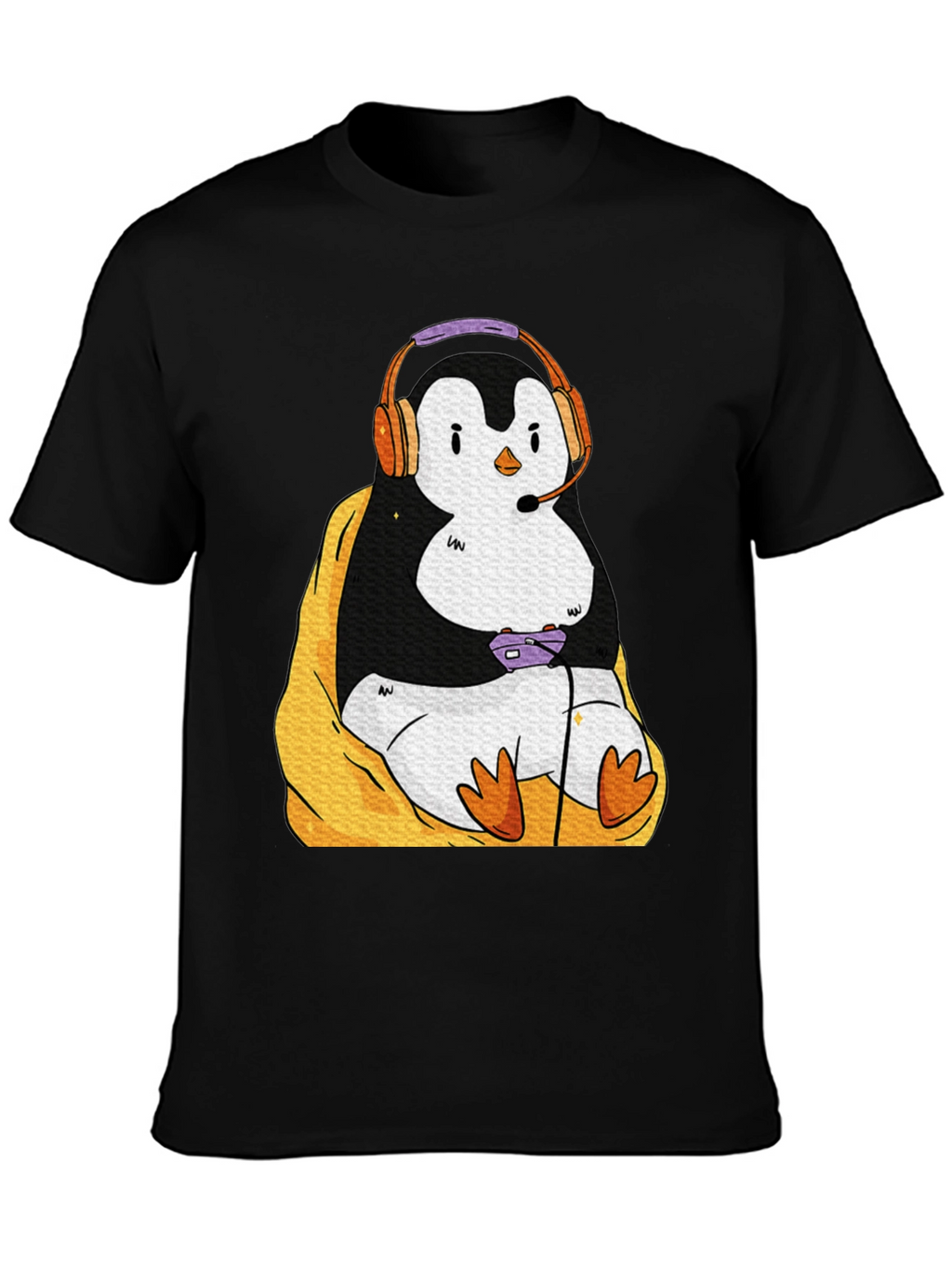 Gaming Penguin Graphic T-Shirt