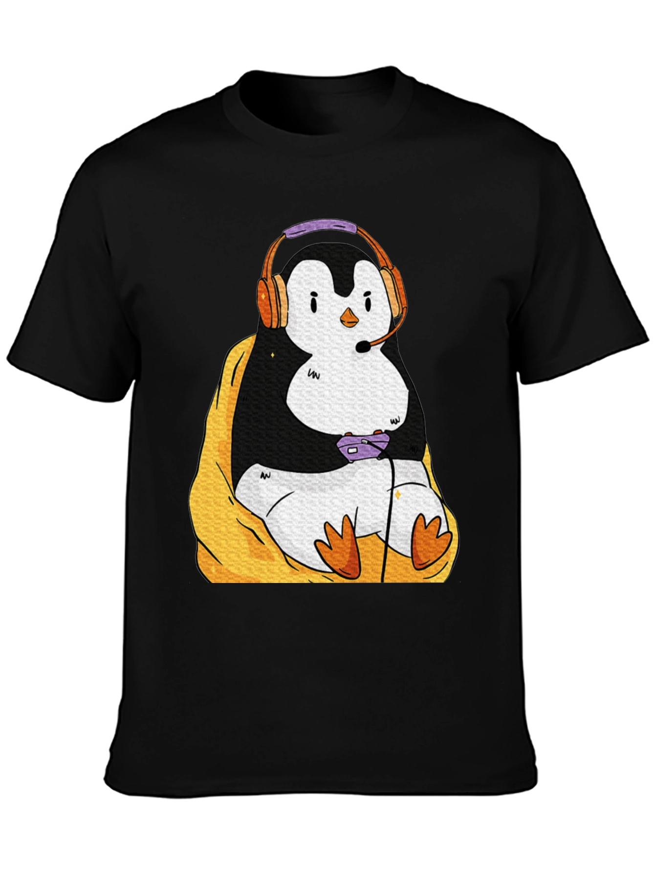 Gaming Penguin Graphic T-Shirt