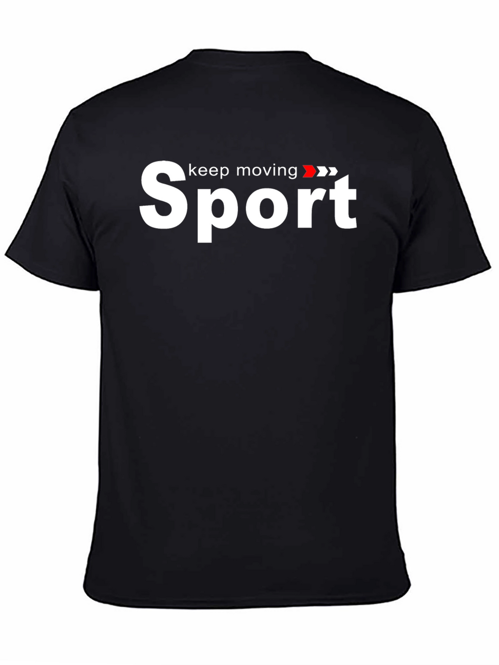 Sport Keep Moving Graphic Black T-Shirt
