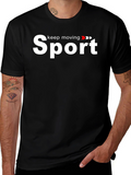 Sport Keep Moving Graphic Black T-Shirt