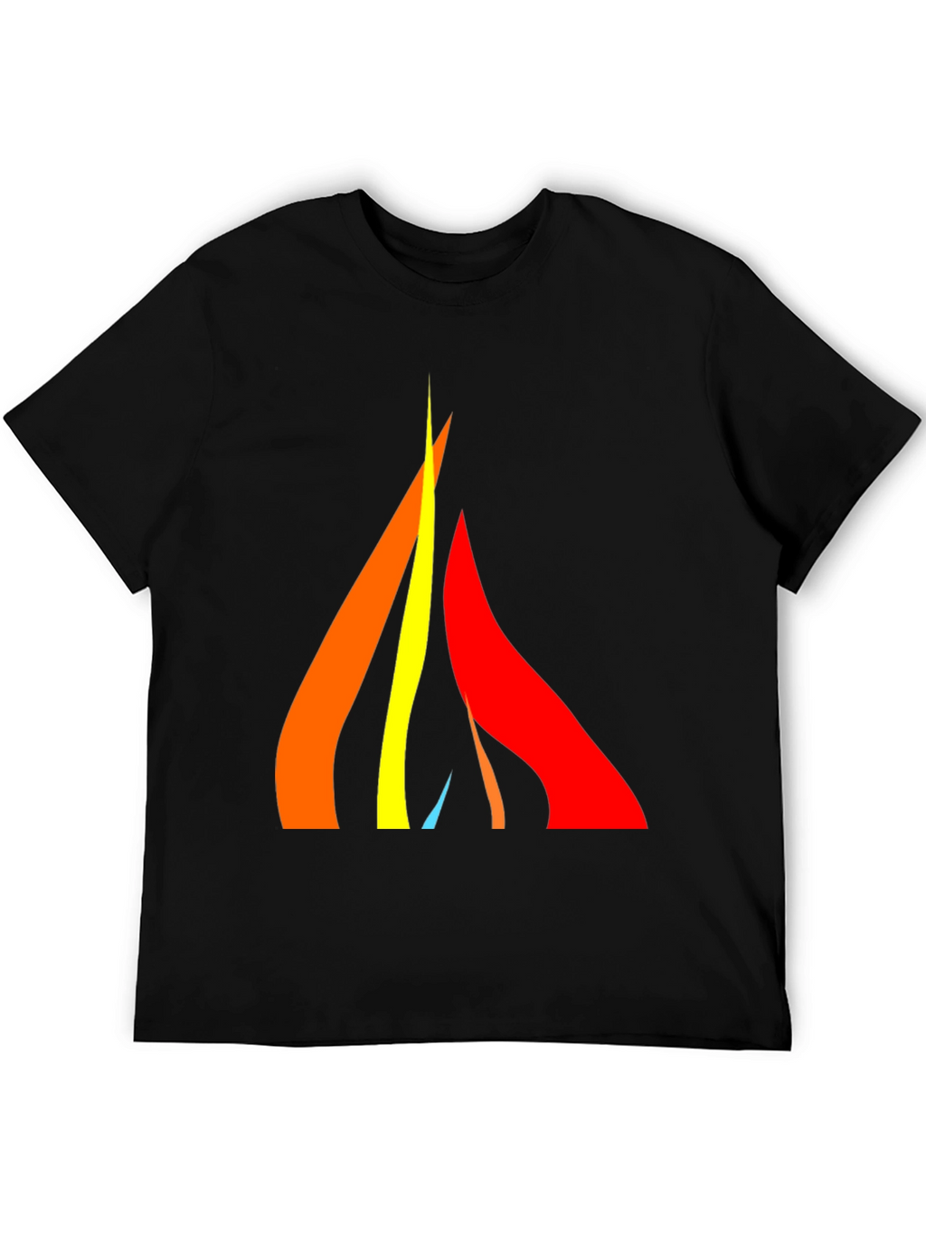 Modern Abstract Graphic Tee - Black